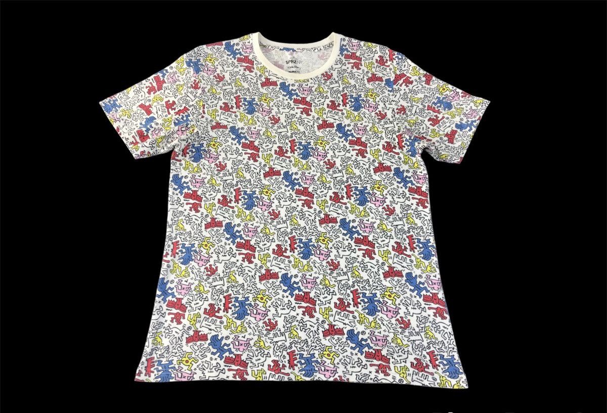 Japanese Brand × Keith Haring Vintage Keith Haring Overprint Tee Size US M / EU 48-50 / 2 - 1 Thumbnail