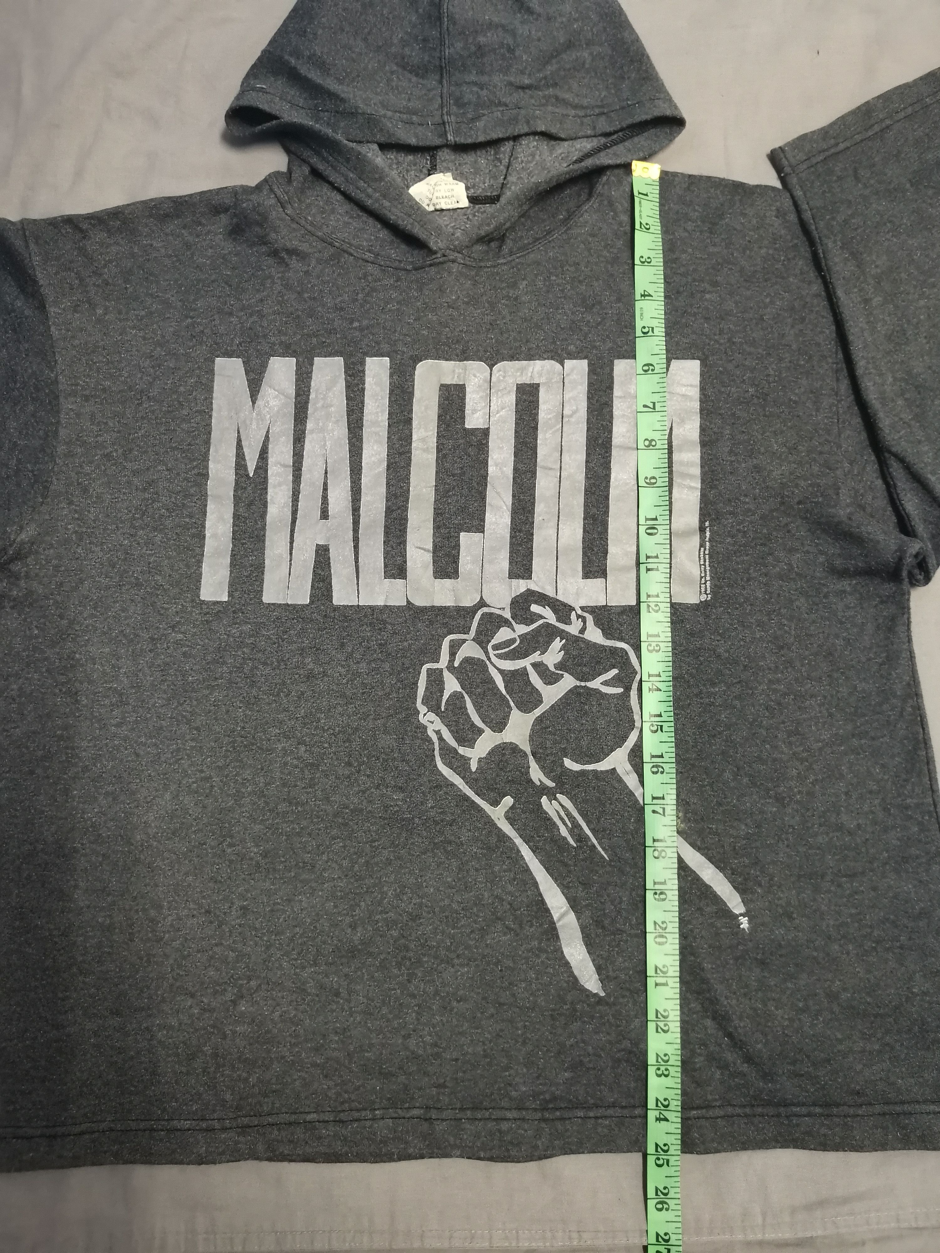 Rap Tees Vintage 90's Malcom X Hoodie Big Logo USA Guevara Rare Size US L / EU 52-54 / 3 - 7 Thumbnail