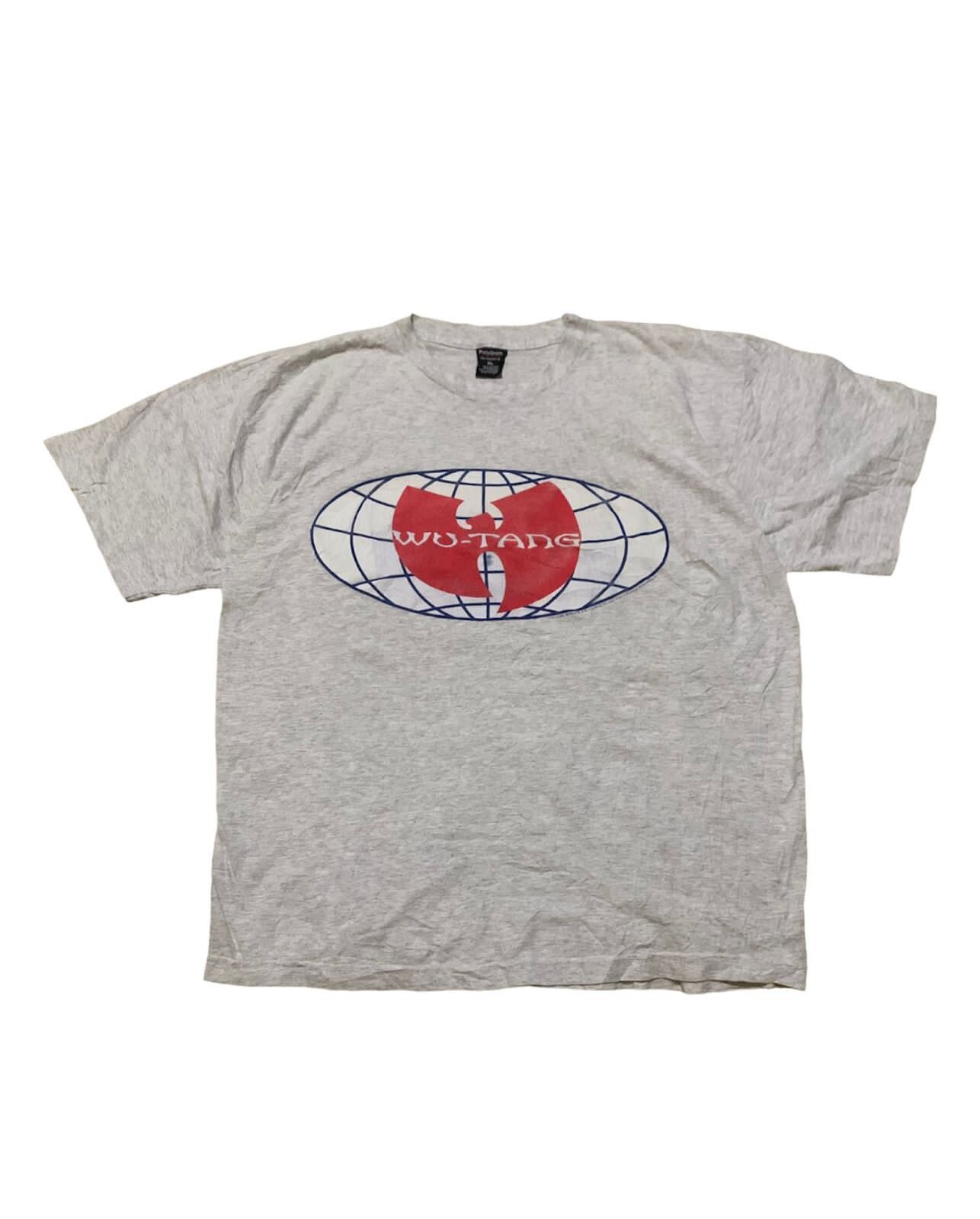 Pre-owned Rap Tees X Vintage Wu Tang Clan Classic Logo 1997 T-shirt In Mist Grey