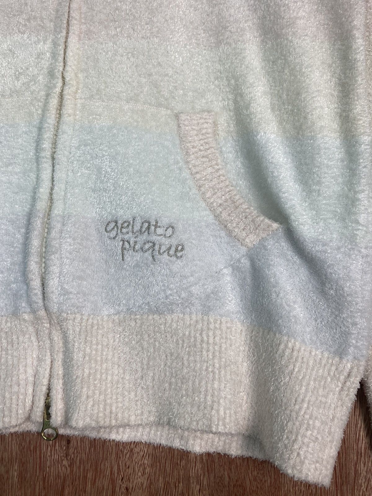Homespun Knitwear × Japanese Brand DL Gelato Pique fleece Multicolor Hooded Knit Sweaters #B611 Size US M / EU 48-50 / 2 - 4 Thumbnail