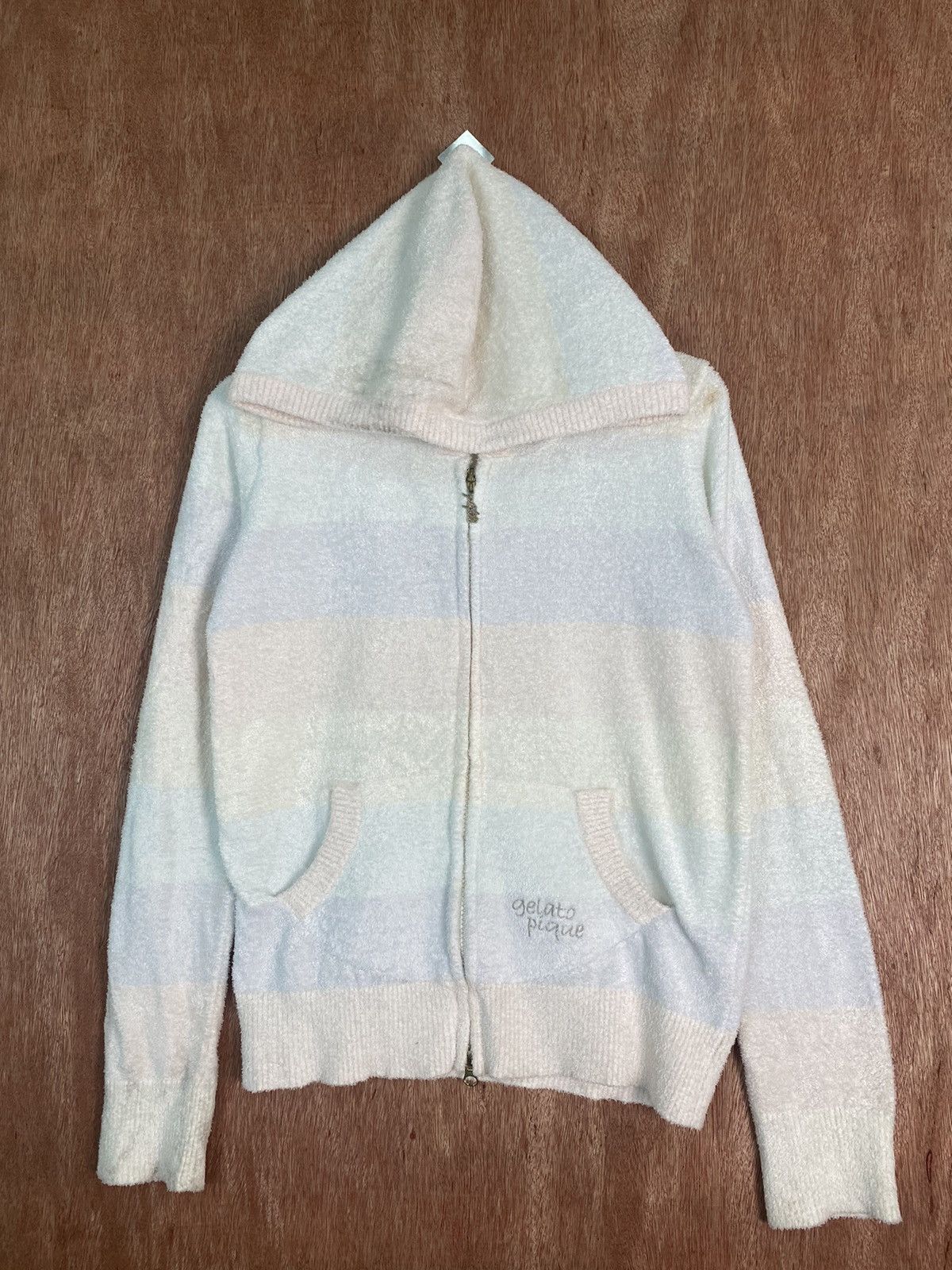 Homespun Knitwear × Japanese Brand DL Gelato Pique fleece Multicolor Hooded Knit Sweaters #B611 Size US M / EU 48-50 / 2 - 1 Thumbnail