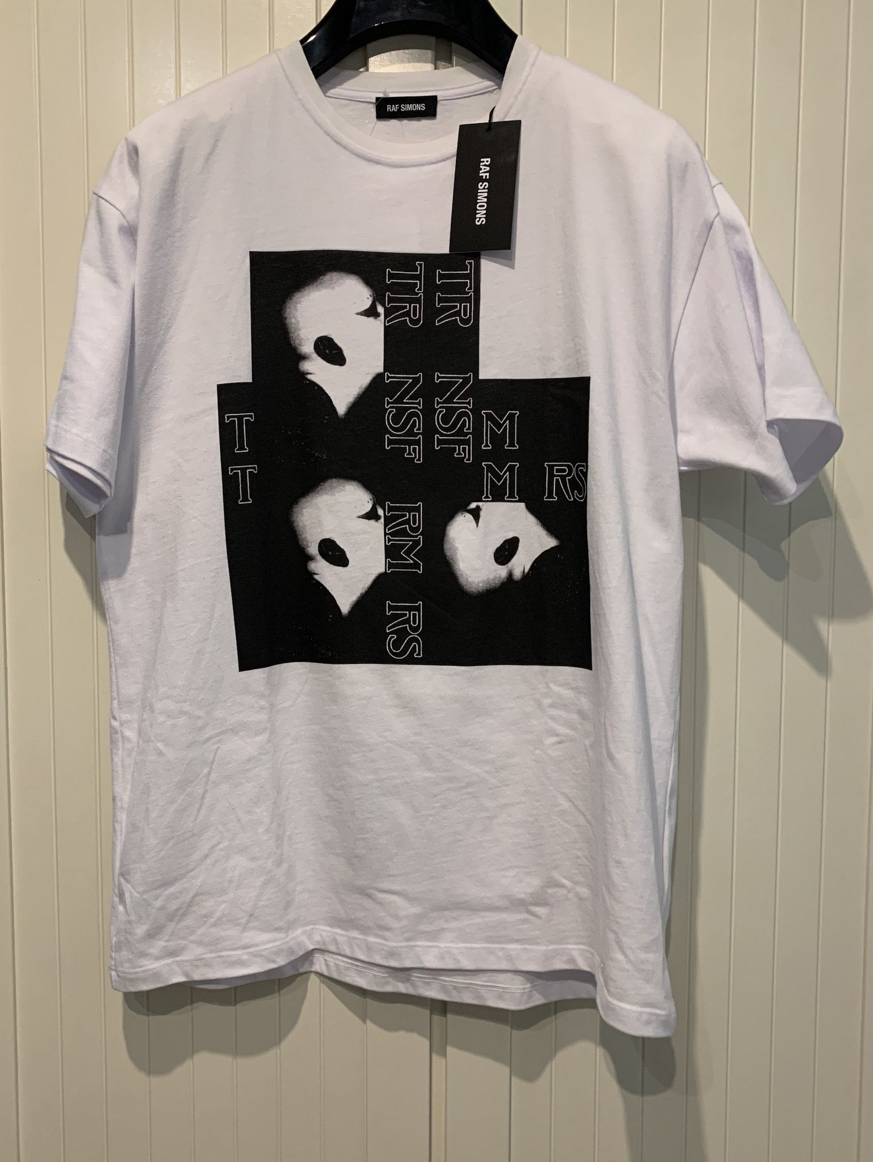 image of Raf Simons Ss'19 T-Shirt Bald Head in White, Men's (Size Small)