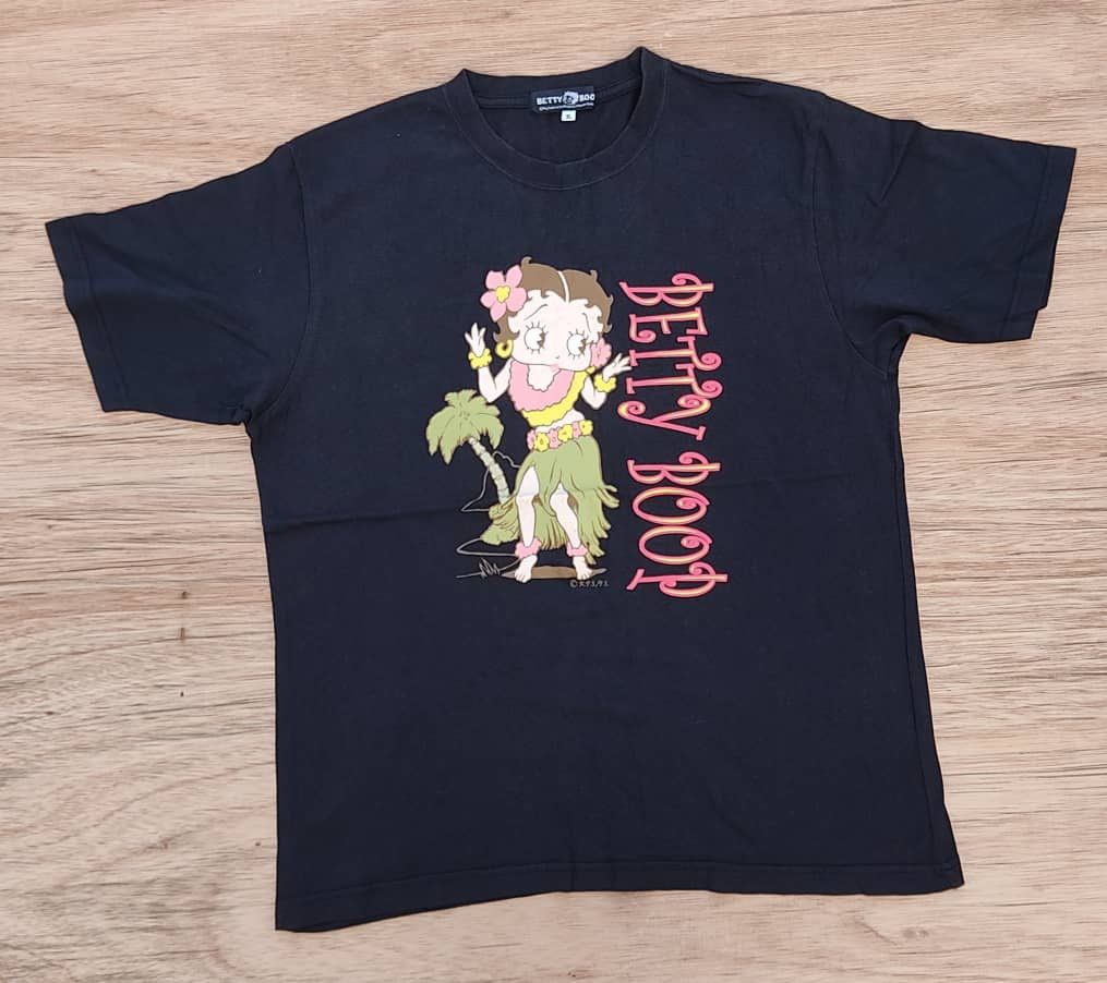 image of Movie x Vintage Tee Betty Boop ( A 21 ) in Black, Men's (Size XL)
