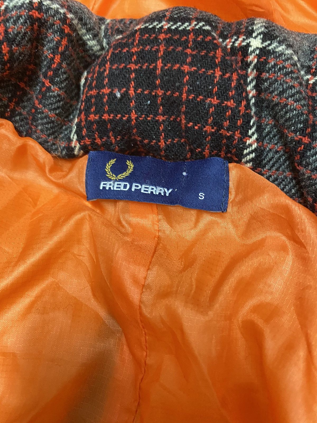 Fred Perry × Vintage Fred Perry Checkered Bomber Jacket Hoodies Size Small Size US S / EU 44-46 / 1 - 6 Thumbnail
