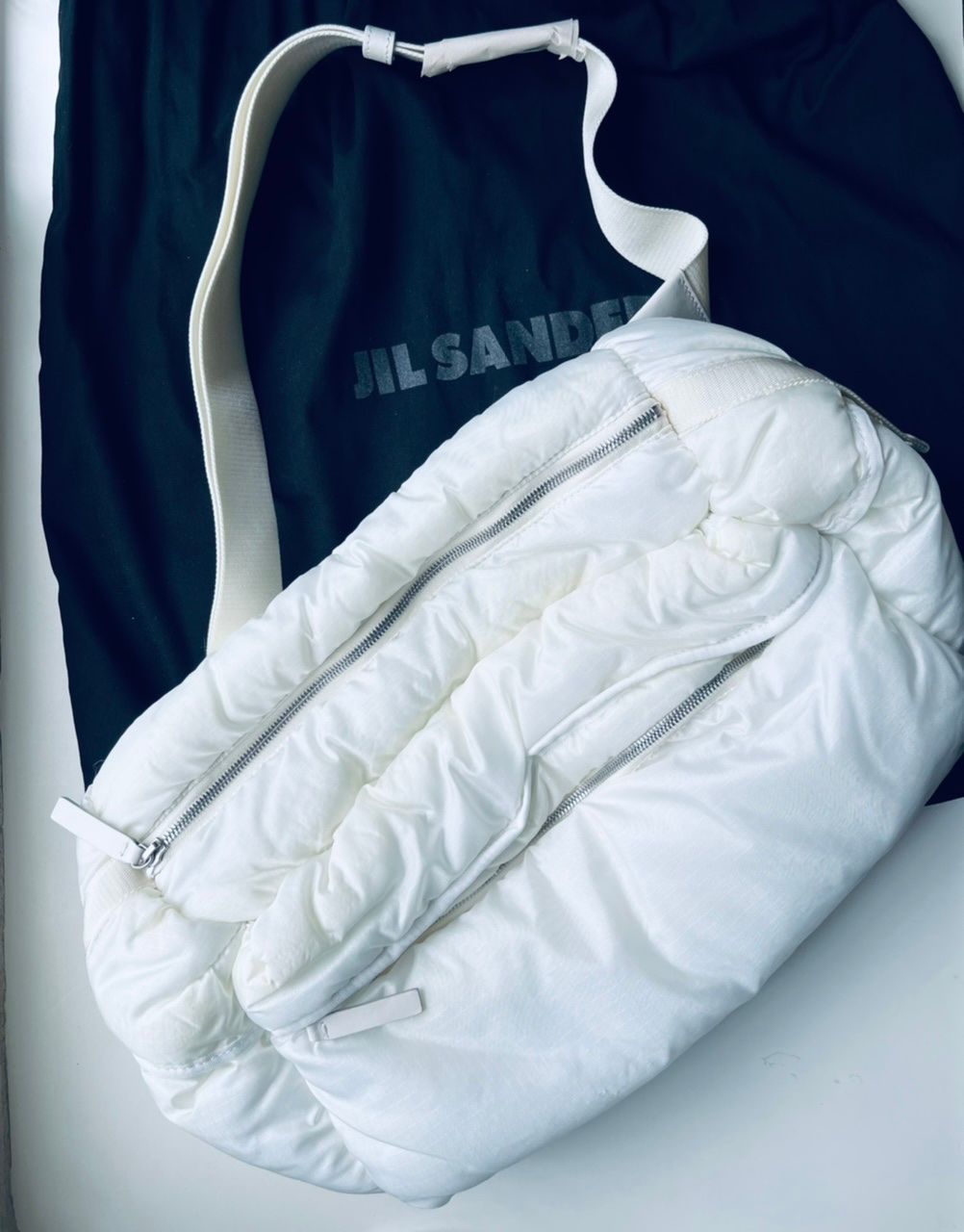 Pre-owned Jil Sander Aw18 Climb White Belt Bag