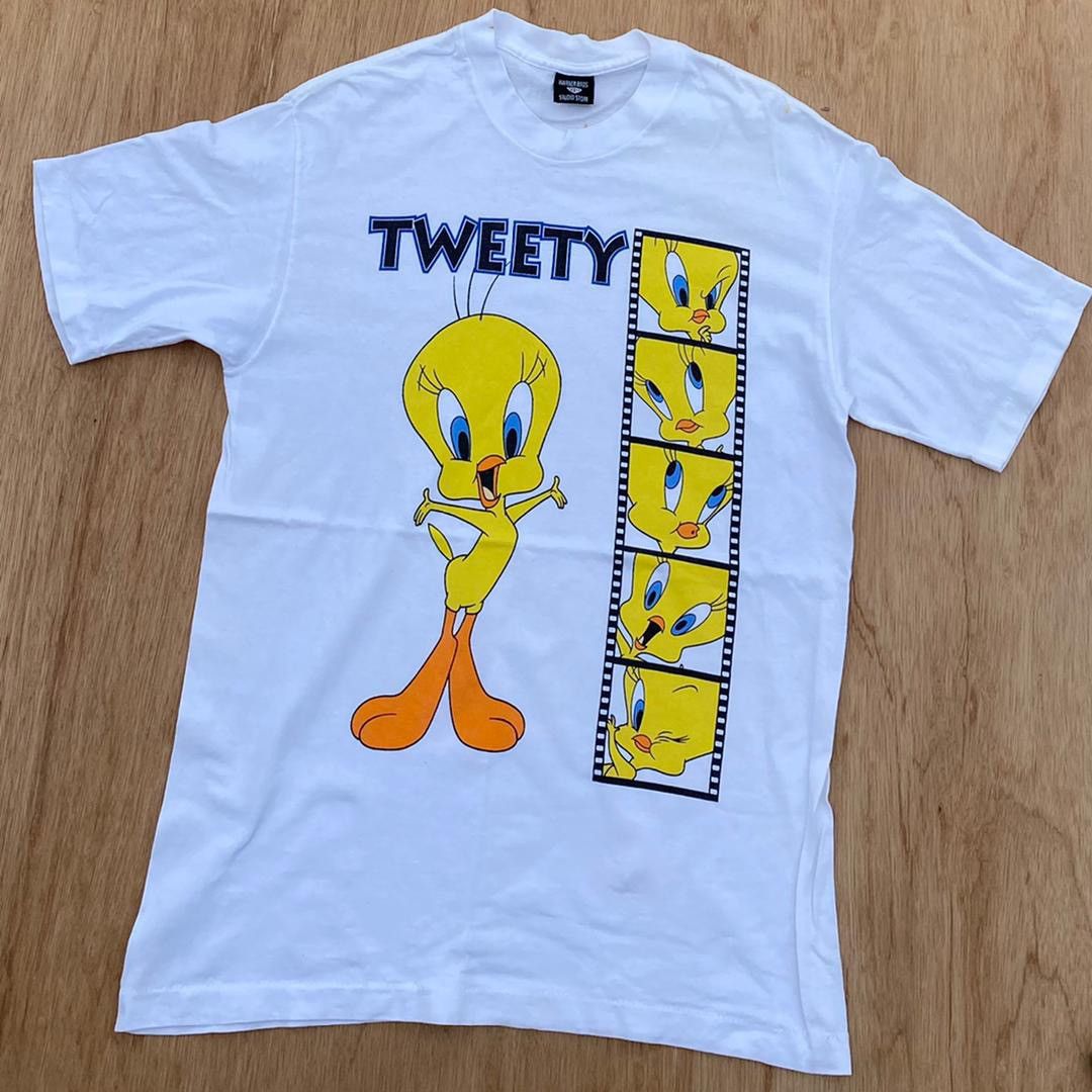 Vintage × Warner Bros vintage tee Tweety birds A33 Size US M / EU 48-50 / 2 - 1 Thumbnail