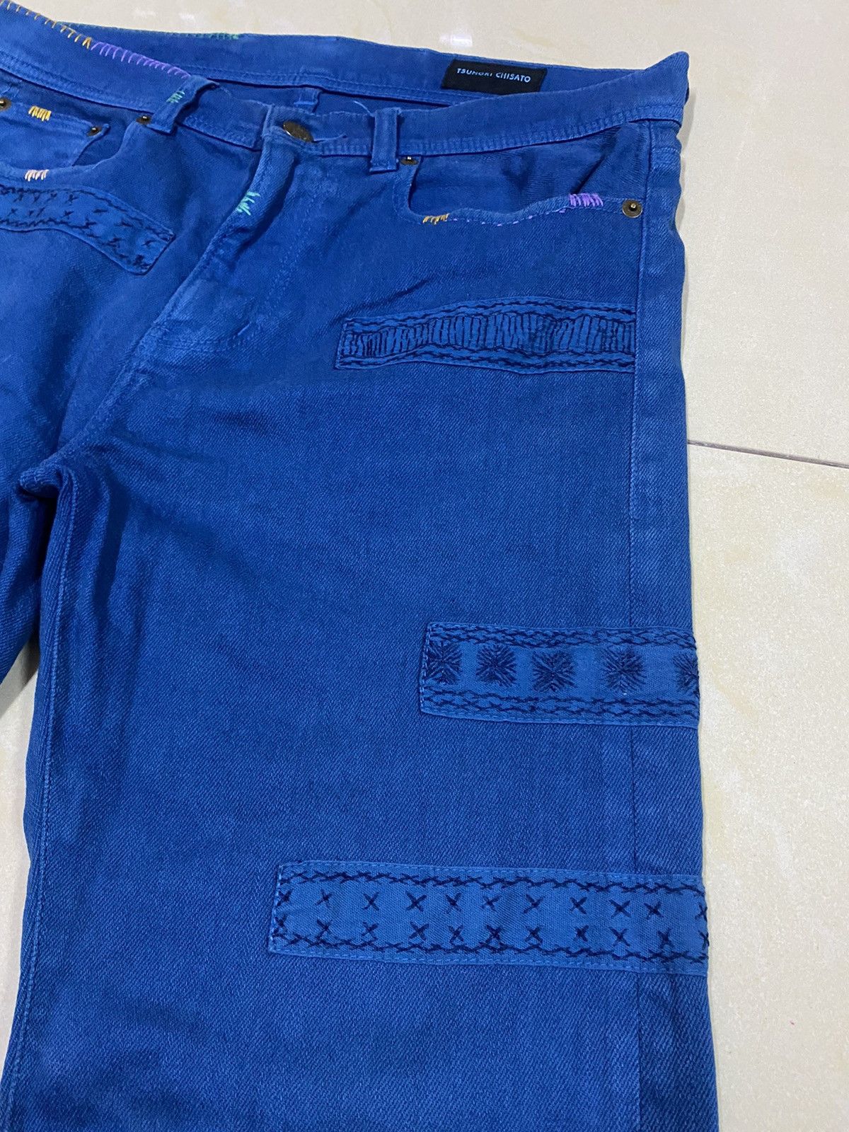 Indigo × Issey Miyake × Tsumori Chisato Issey Miyake Tsumori Chisato Indigo Denim Size US 31 - 4 Thumbnail