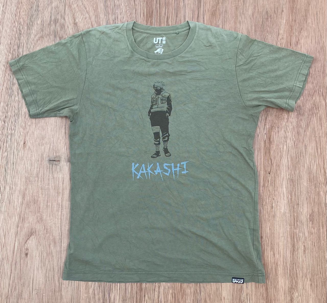 image of Anima x Vintage Tee D - 30 Japan Anime Cospa Series Kakashi in Green, Men's (Size Small)