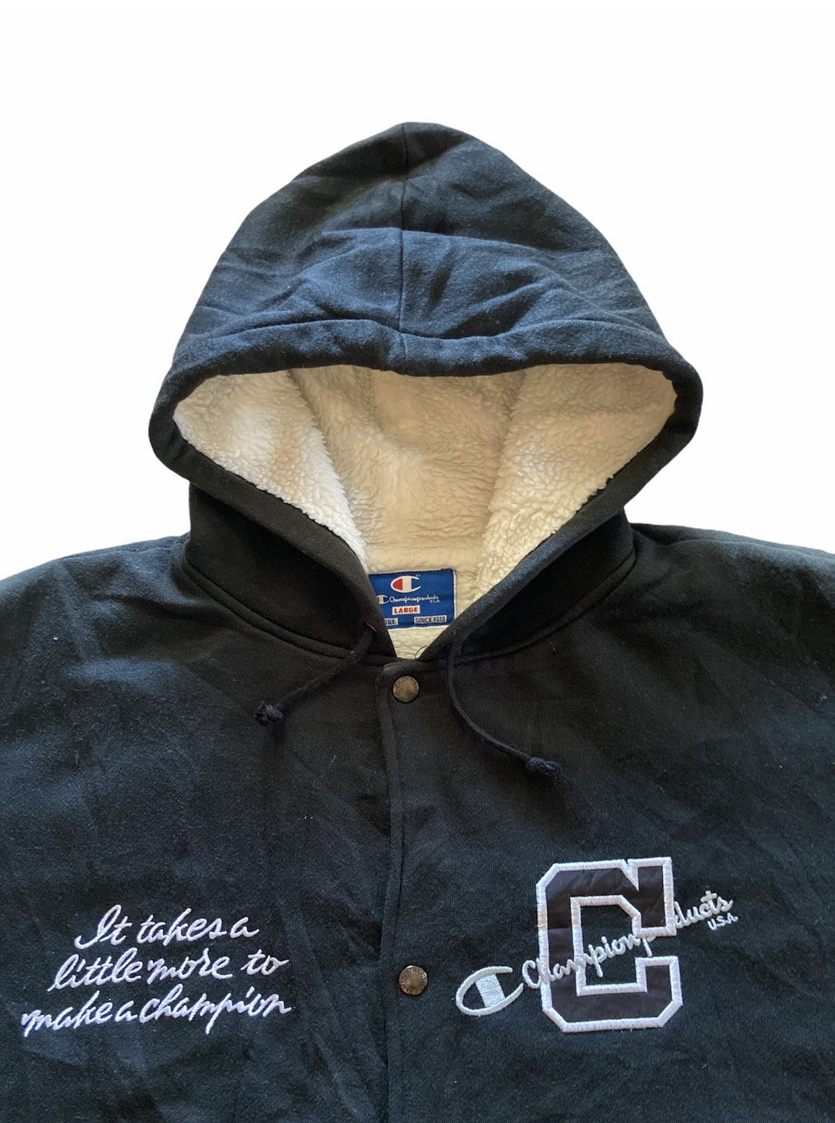 Champion Champion Spell Out Logo Zipper Hoodie Size US L / EU 52-54 / 3 - 4 Thumbnail