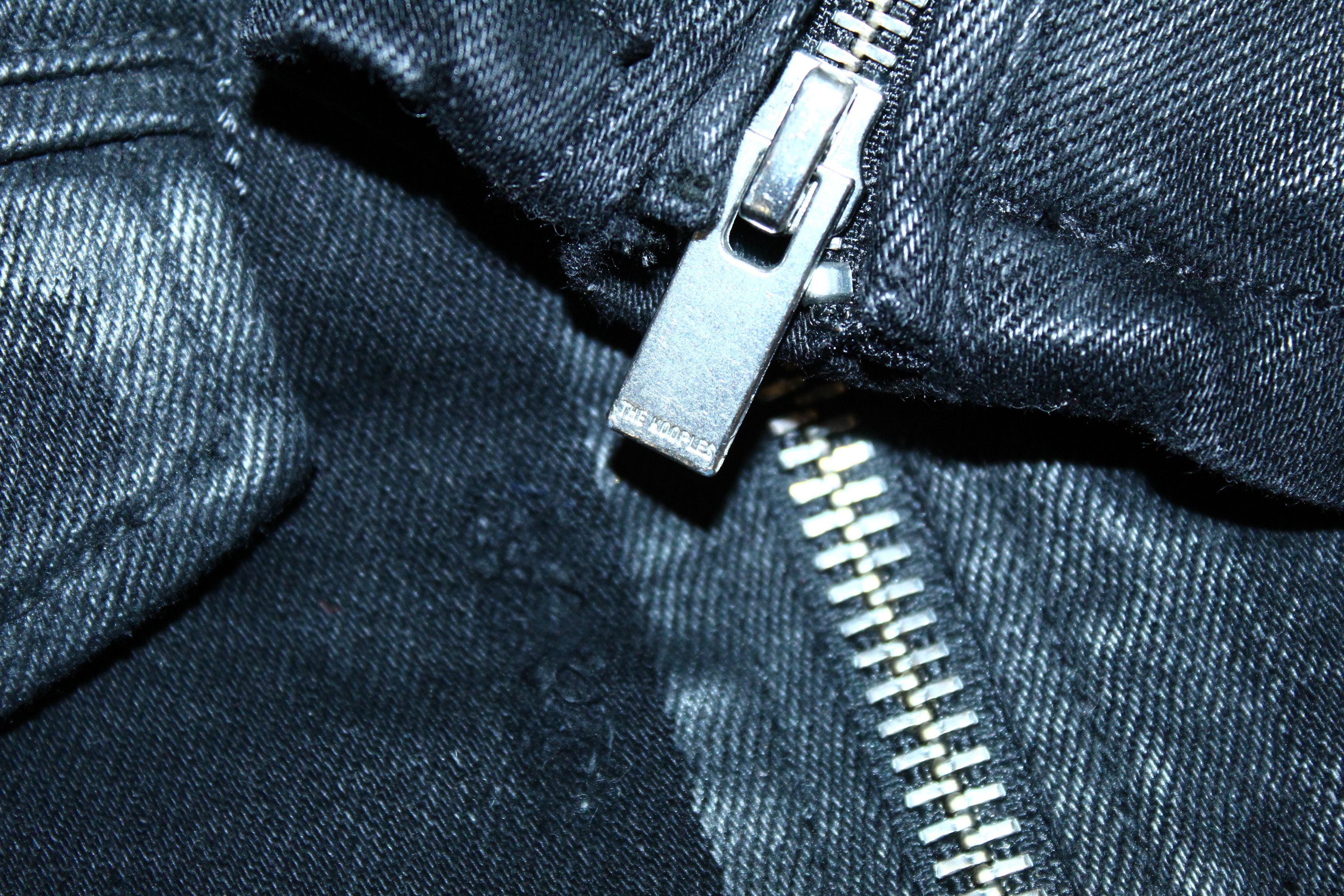 The Kooples The Kooples Distressed Denim Fabric Biker Jacket Size US S / EU 44-46 / 1 - 8 Thumbnail