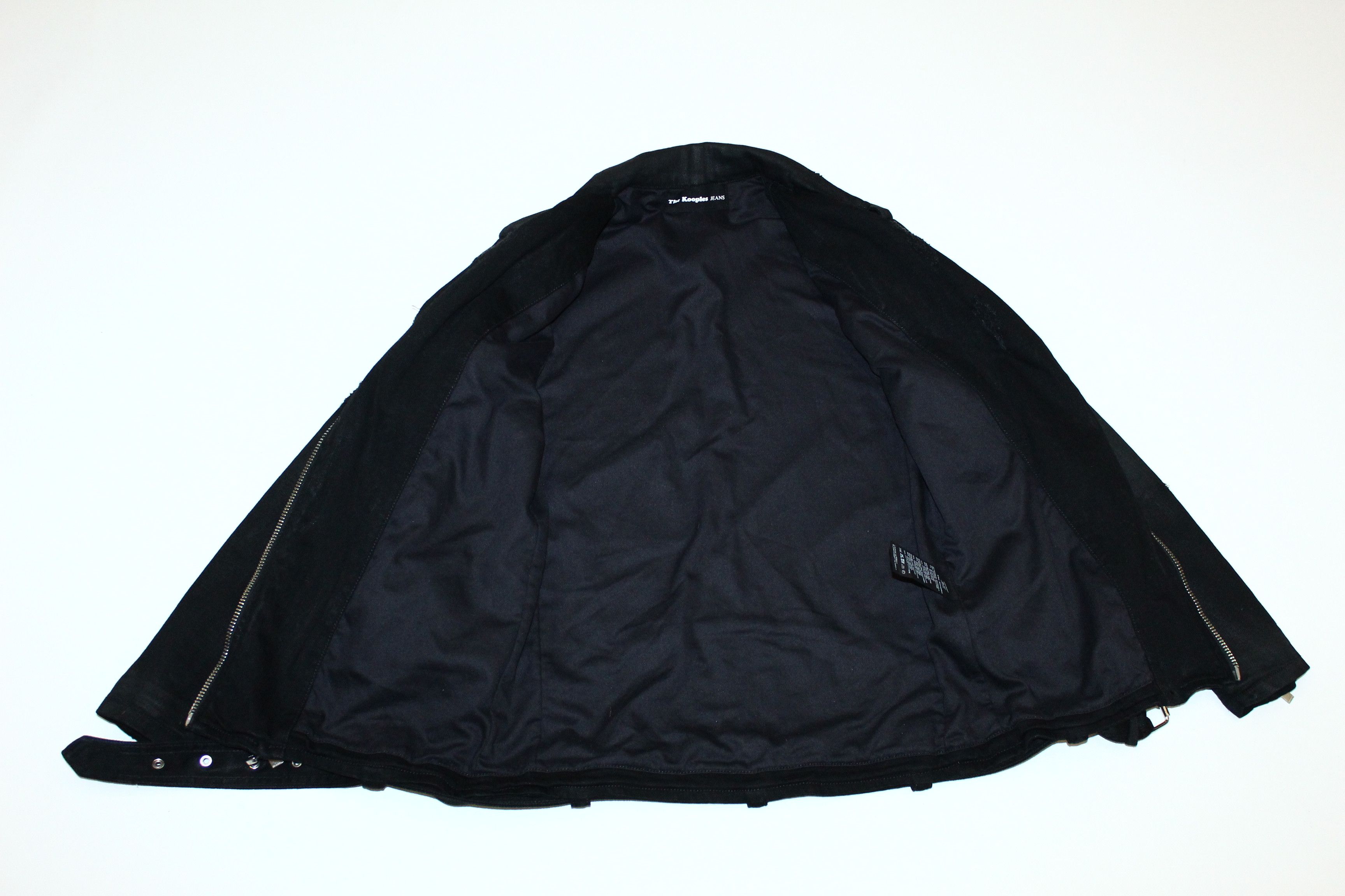 The Kooples The Kooples Distressed Denim Fabric Biker Jacket Size US S / EU 44-46 / 1 - 4 Thumbnail