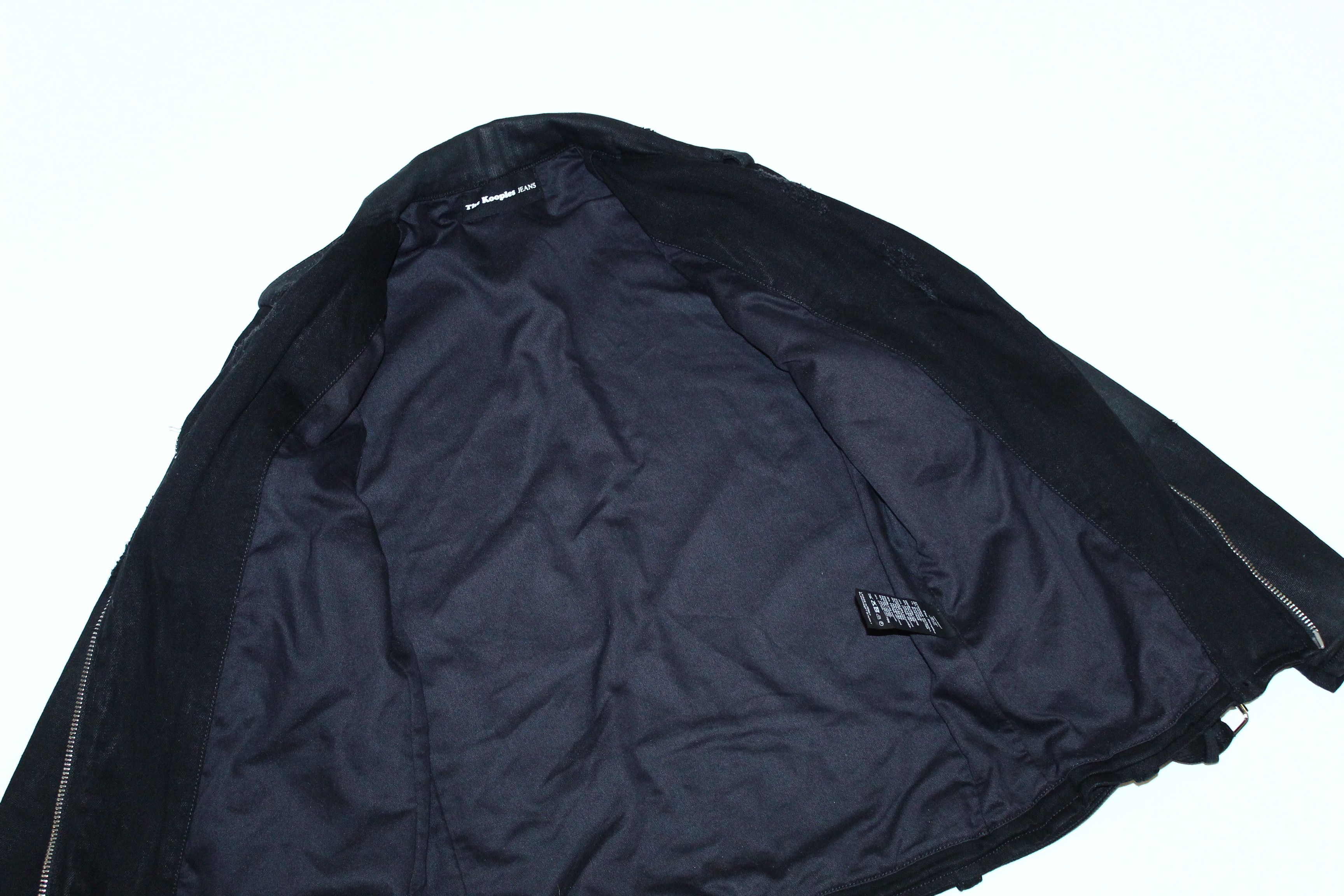 The Kooples The Kooples Distressed Denim Fabric Biker Jacket Size US S / EU 44-46 / 1 - 3 Thumbnail