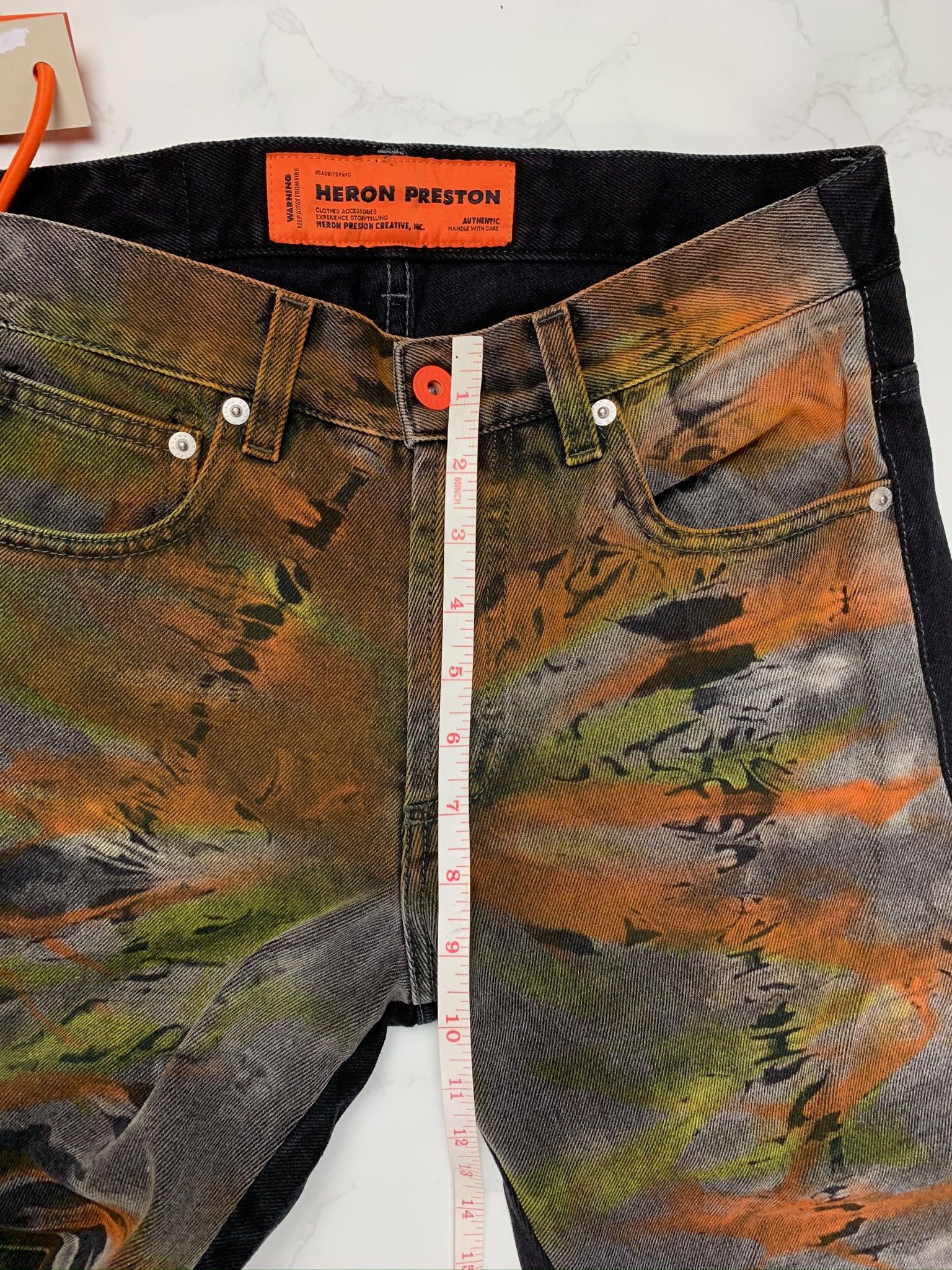 Heron Preston 🔥65% OFF🔥 [SALE] Heron Preston Tye Dye Black Denim Jeans Size US 27 - 7 Thumbnail