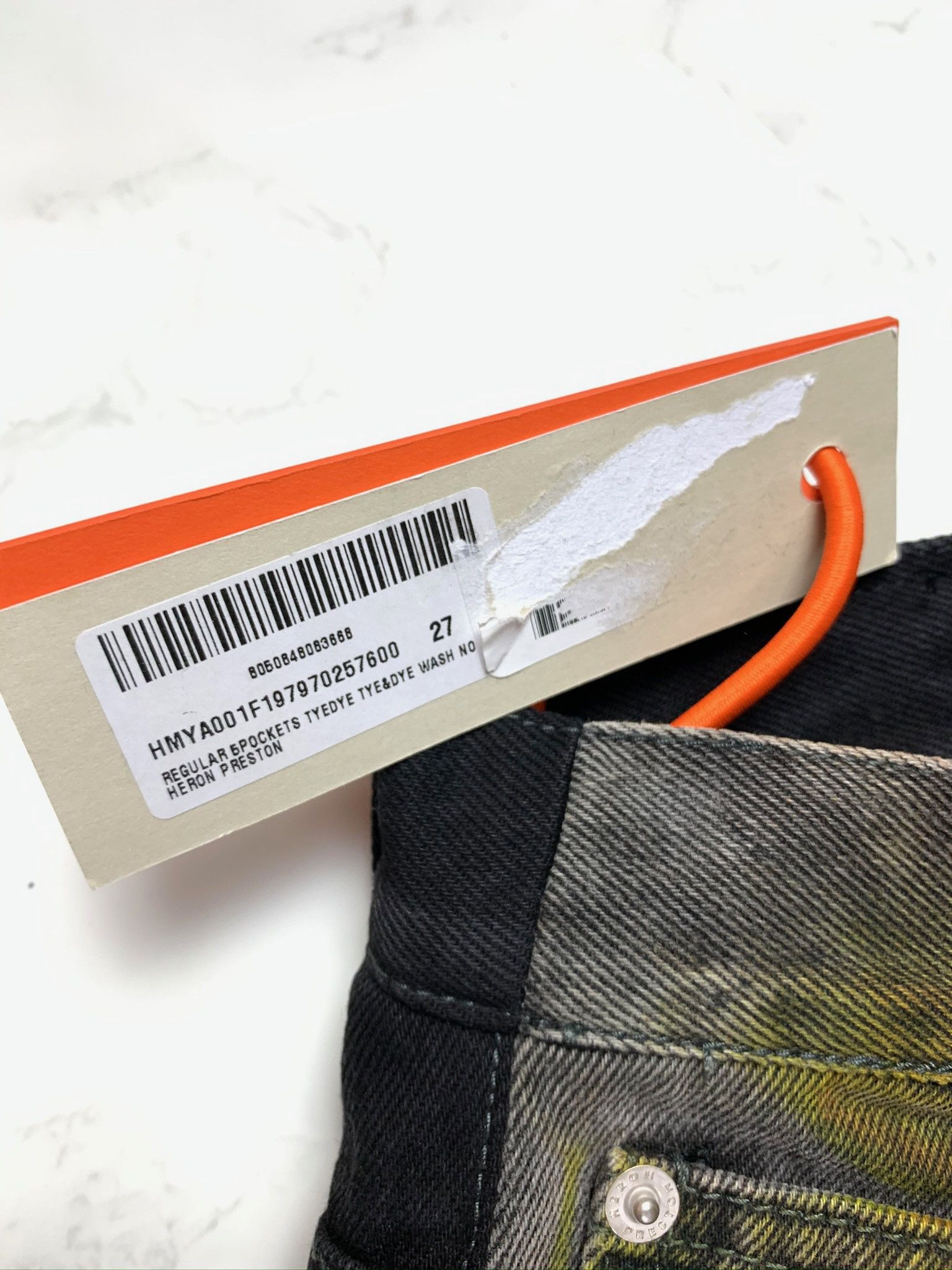Heron Preston 🔥65% OFF🔥 [SALE] Heron Preston Tye Dye Black Denim Jeans Size US 27 - 12 Thumbnail