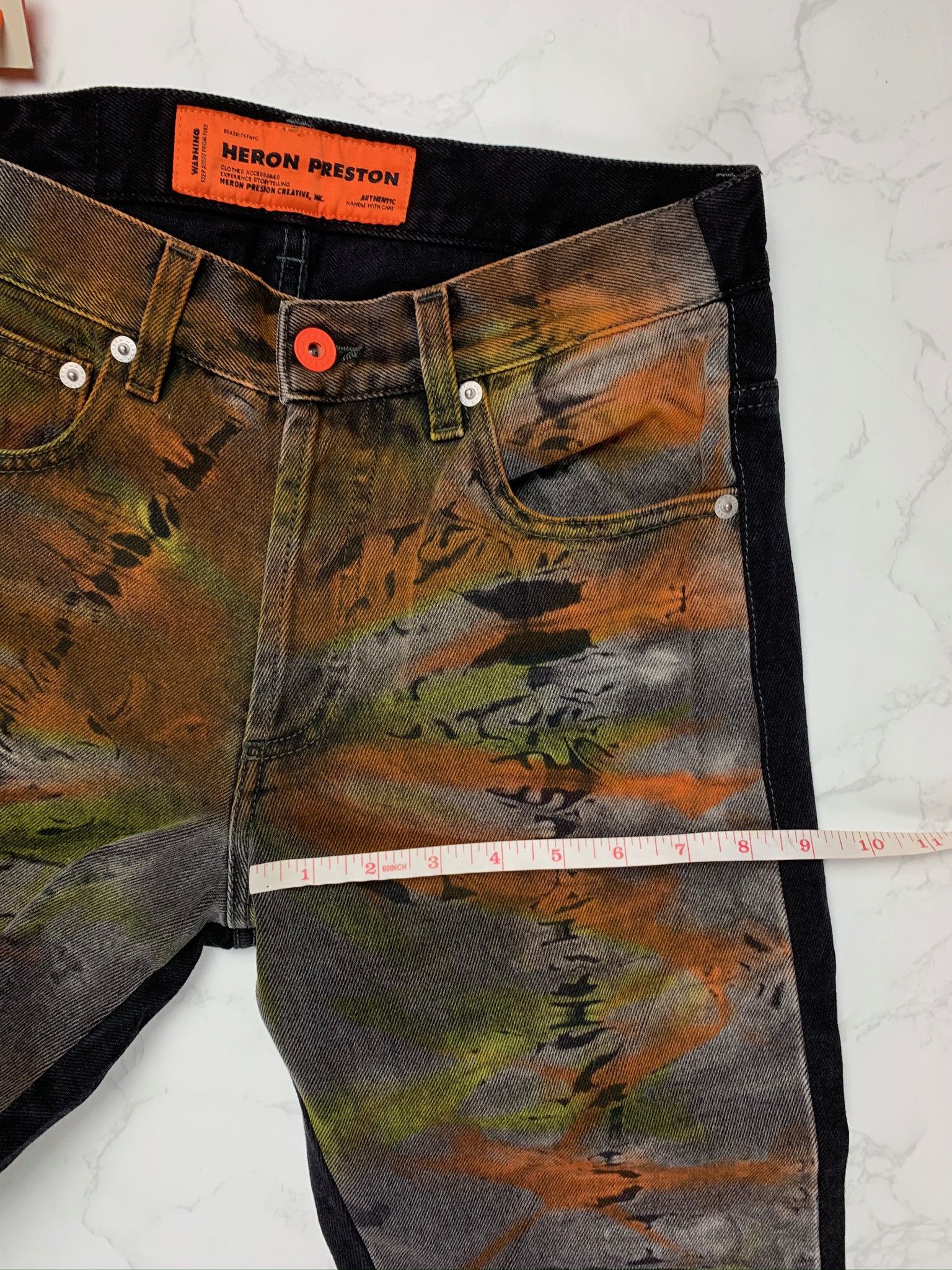 Heron Preston 🔥65% OFF🔥 [SALE] Heron Preston Tye Dye Black Denim Jeans Size US 27 - 8 Thumbnail