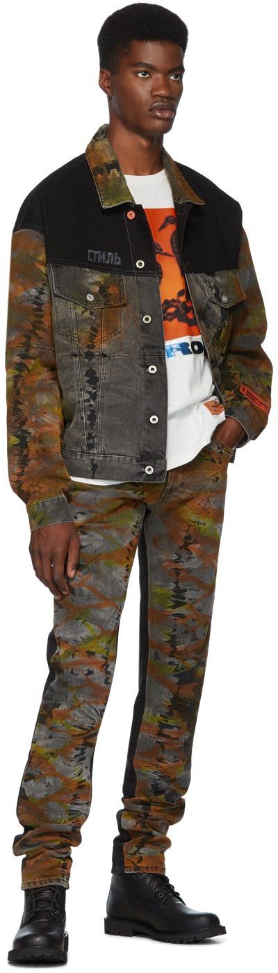 Heron Preston 🔥65% OFF🔥 [SALE] Heron Preston Tye Dye Black Denim Jeans Size US 27 - 3 Thumbnail