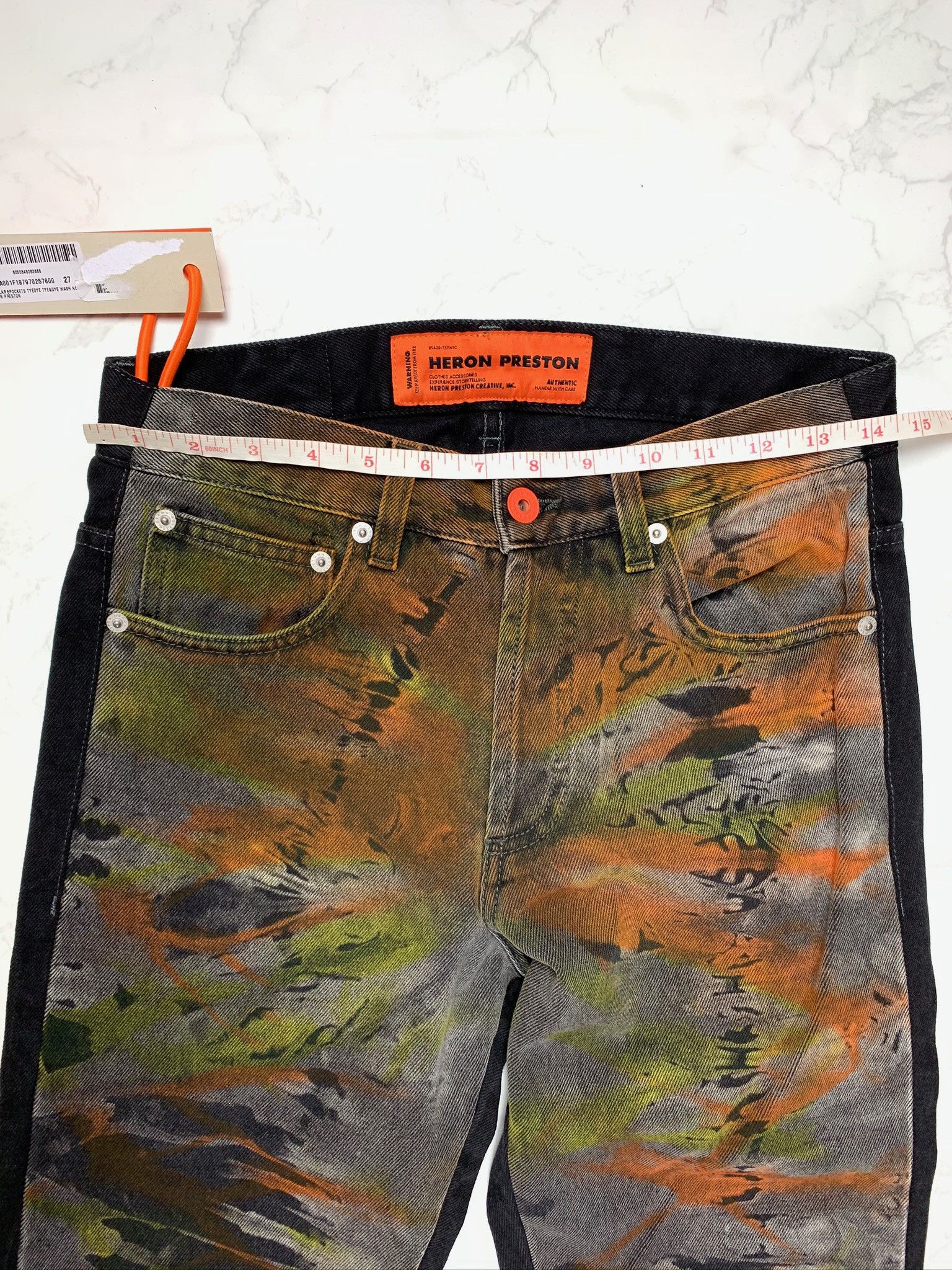 Heron Preston 🔥65% OFF🔥 [SALE] Heron Preston Tye Dye Black Denim Jeans Size US 27 - 6 Thumbnail