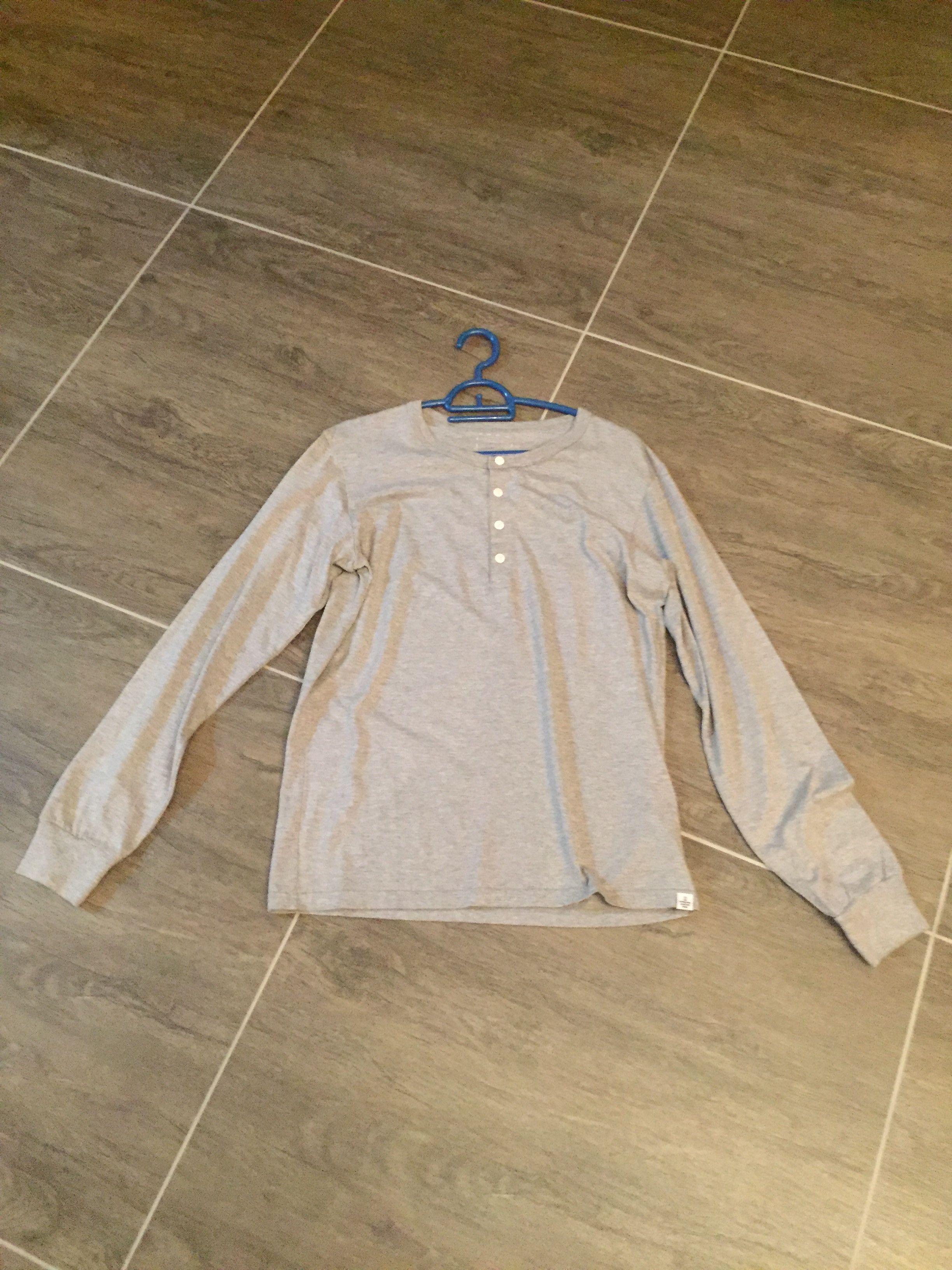 grey d.scoop long sleeve henley