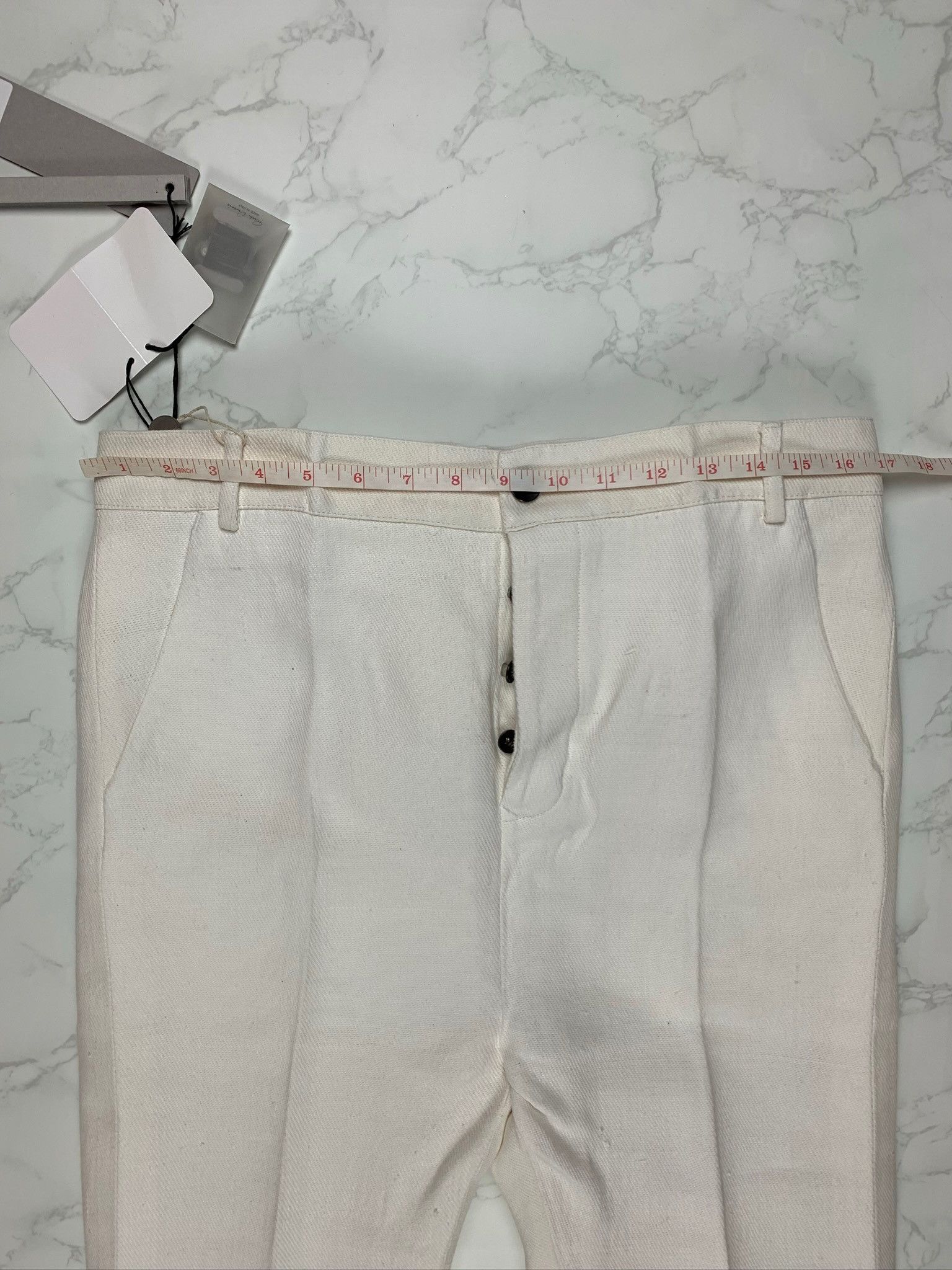 Rick Owens 🔥70% OFF🔥 [SALE] Rick Owens Bolans Natural Cropped Pants Size US 32 / EU 48 - 3 Thumbnail