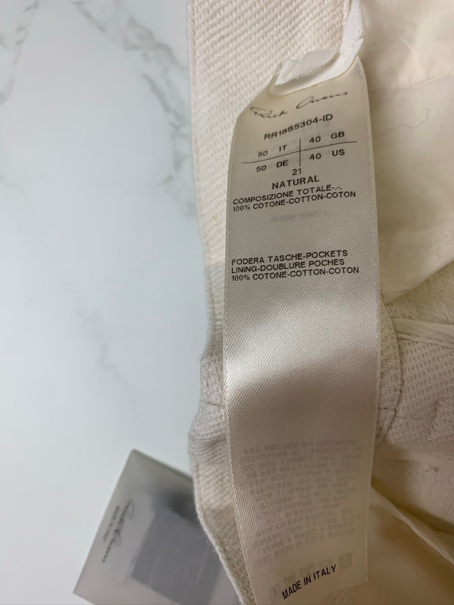 Rick Owens 🔥70% OFF🔥 [SALE] Rick Owens Bolans Natural Cropped Pants Size US 32 / EU 48 - 10 Thumbnail