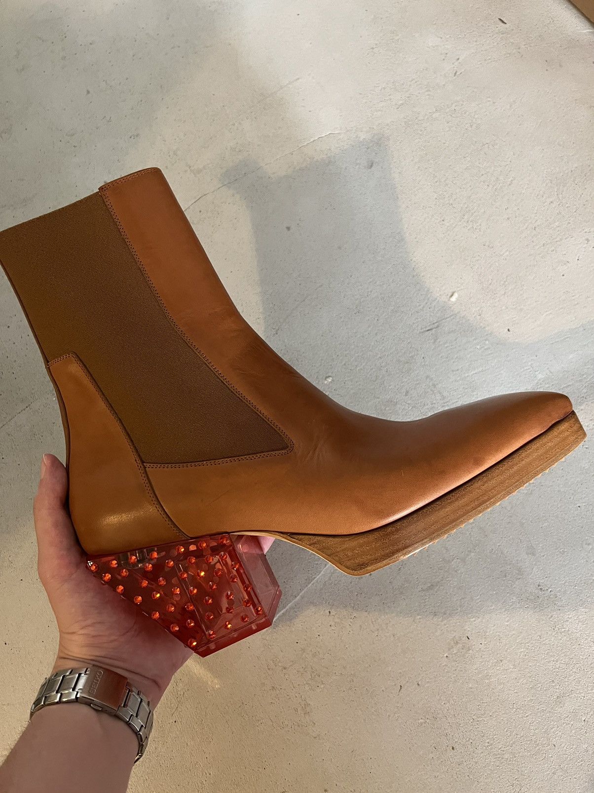 Rick Owens DELETE IN 2 DAYS SAMPLE 1o1 Crazy rare CLEAR SOLE BOOTS Size US 11 / EU 44 - 1 Thumbnail
