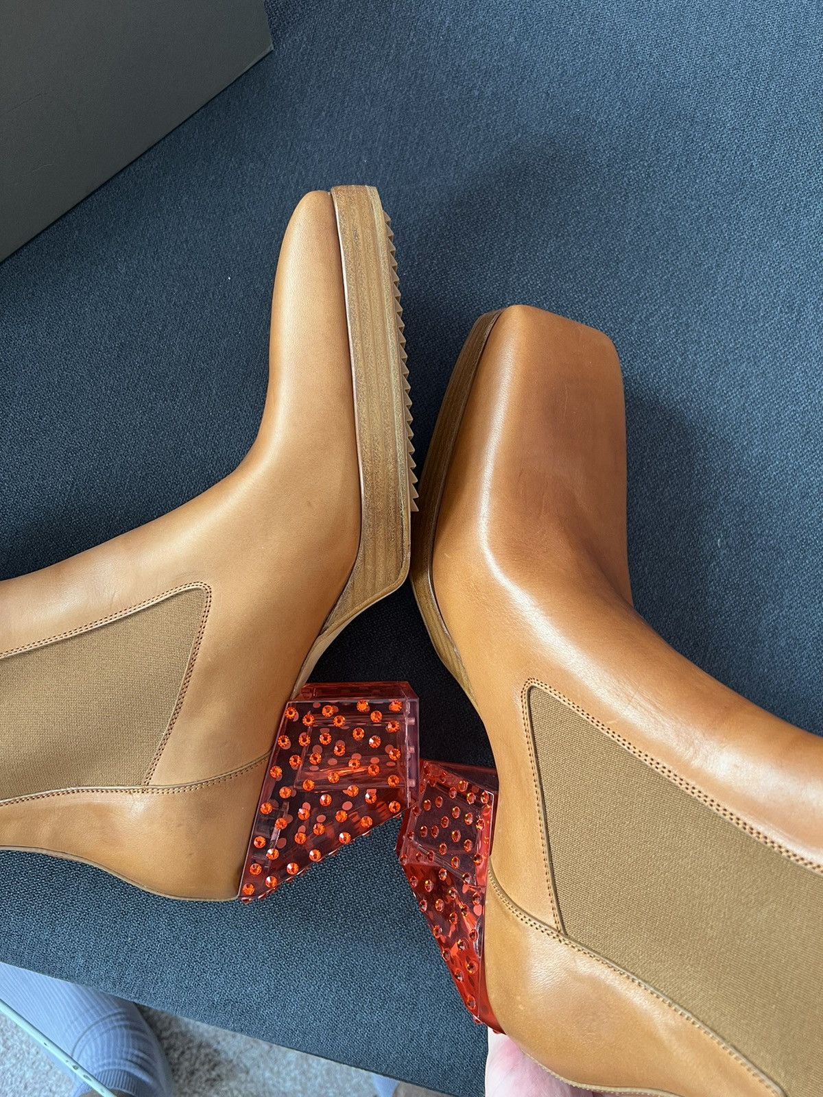 Rick Owens DELETE IN 2 DAYS SAMPLE 1o1 Crazy rare CLEAR SOLE BOOTS Size US 11 / EU 44 - 9 Thumbnail