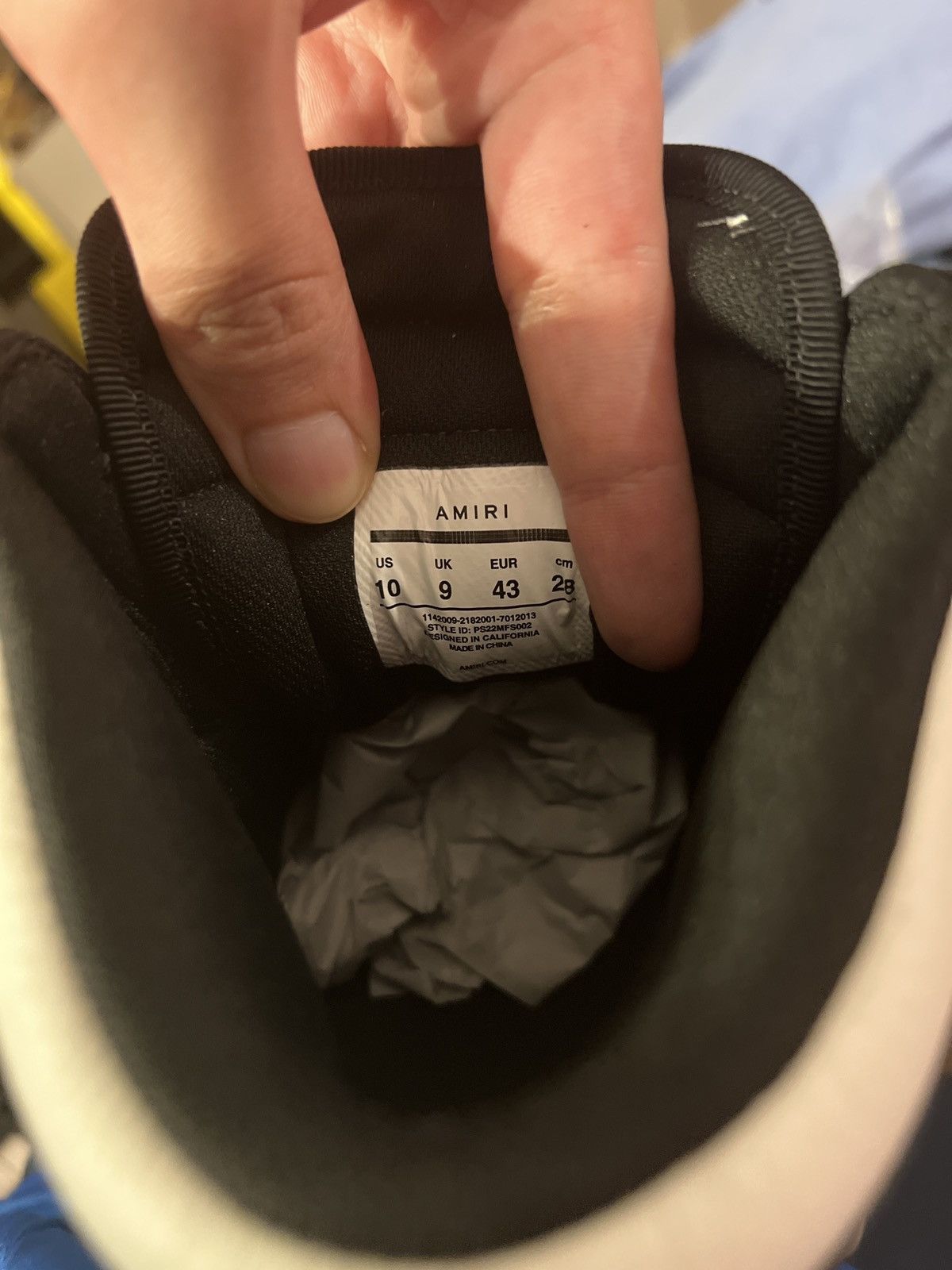 Amiri Amiri SKEL-HI black white sneaker Size US 10 / EU 43 - 9 Thumbnail