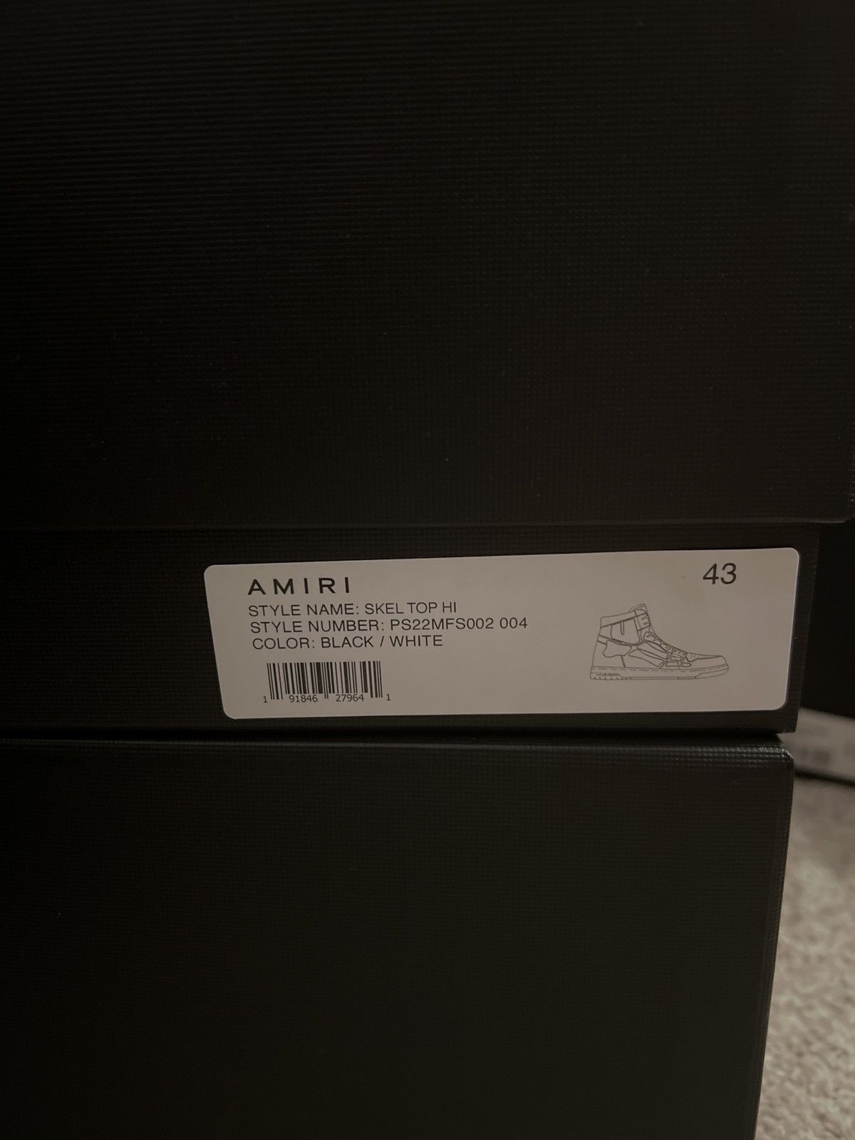 Amiri Amiri SKEL-HI black white sneaker Size US 10 / EU 43 - 8 Thumbnail
