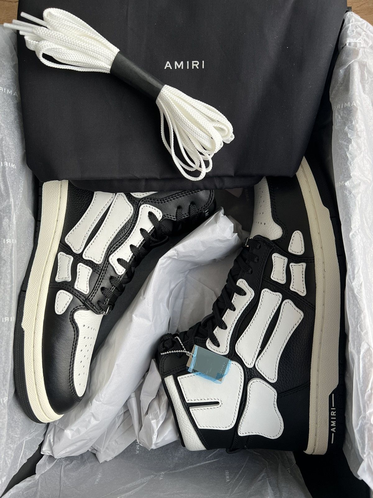 Amiri Amiri SKEL-HI black white sneaker Size US 10 / EU 43 - 2 Thumbnail