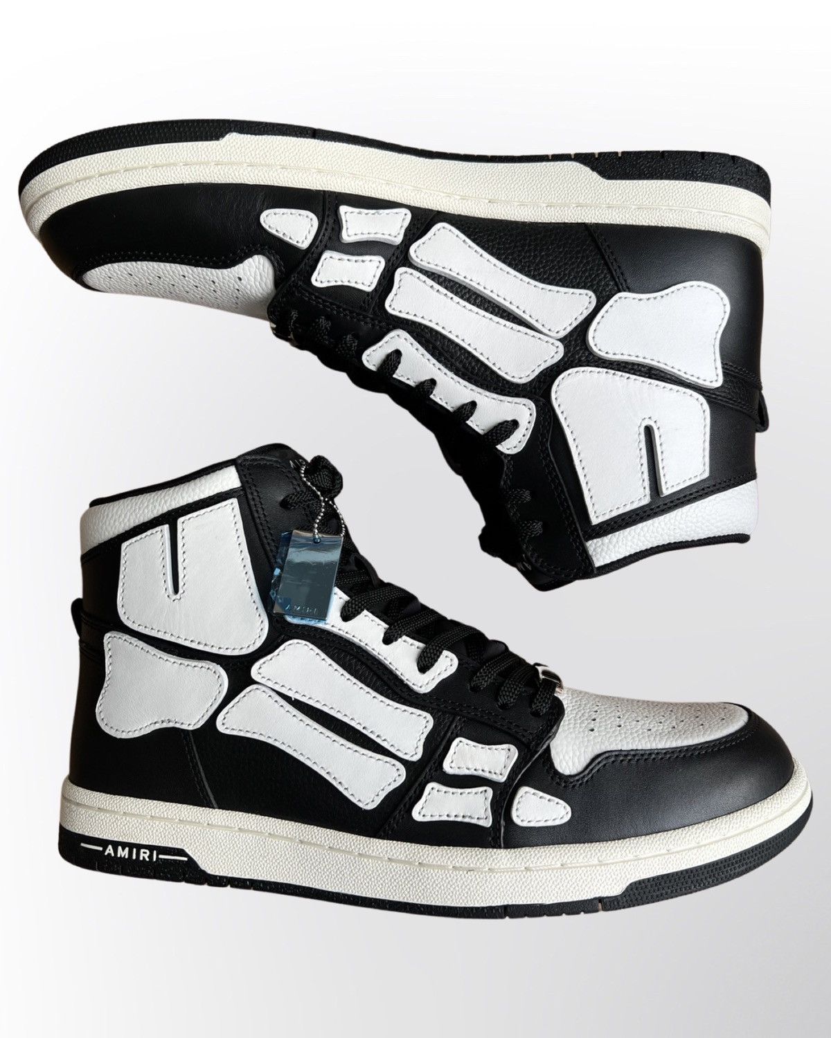Amiri Amiri SKEL-HI black white sneaker Size US 10 / EU 43 - 1 Thumbnail