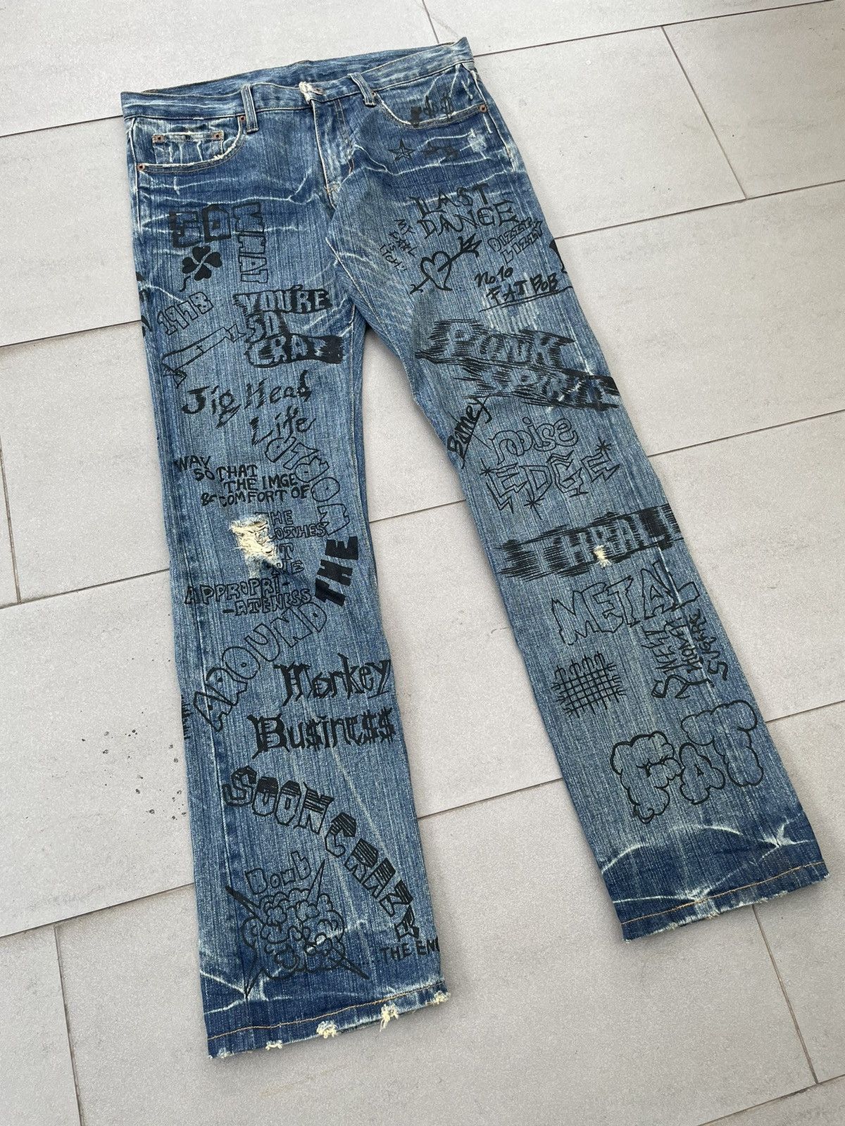 Hysteric Glamour Rare Vintage Distressed Punk Seditionaries Jeans Size US 34 / EU 50 - 4 Thumbnail