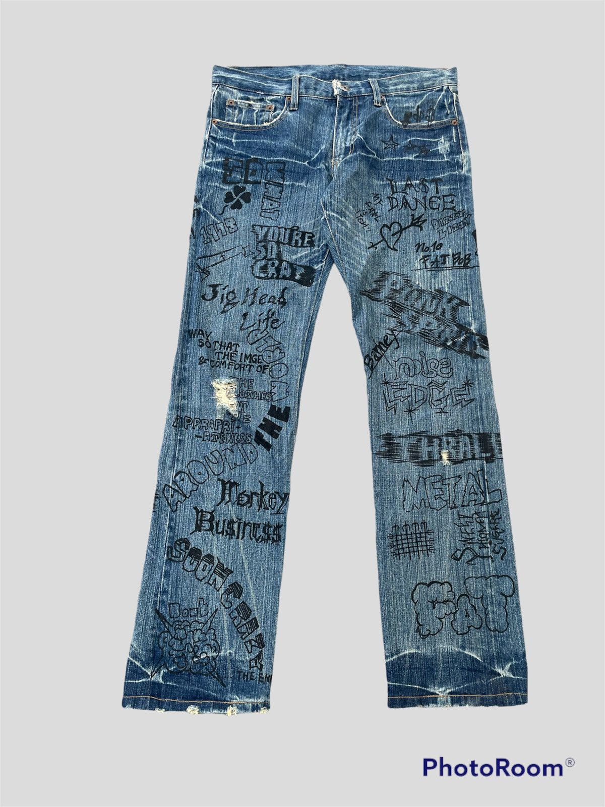 Hysteric Glamour Rare Vintage Distressed Punk Seditionaries Jeans Size US 34 / EU 50 - 1 Thumbnail