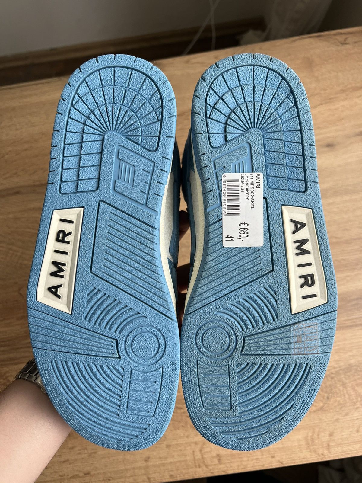 Amiri Amiri SKEL-HI white blue sneaker Size US 8 / EU 41 - 9 Thumbnail