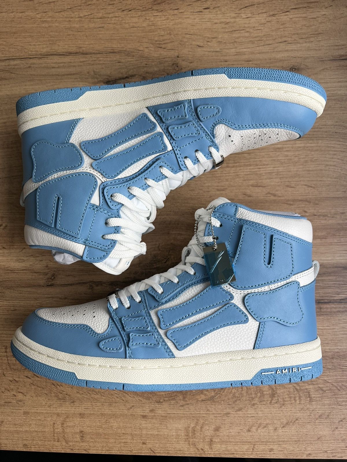 Amiri Amiri SKEL-HI white blue sneaker Size US 8 / EU 41 - 3 Thumbnail