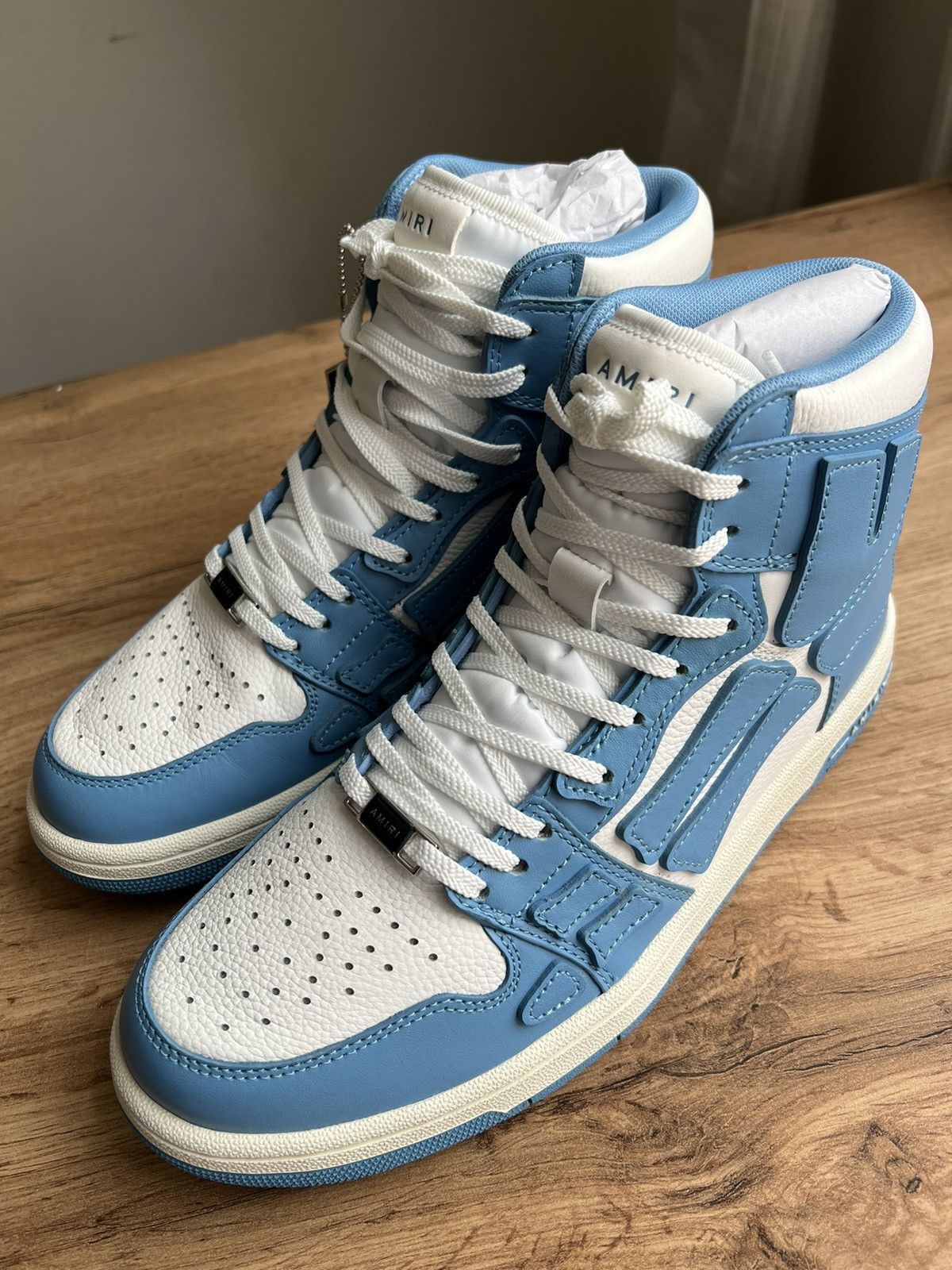 Amiri Amiri SKEL-HI white blue sneaker Size US 8 / EU 41 - 8 Thumbnail