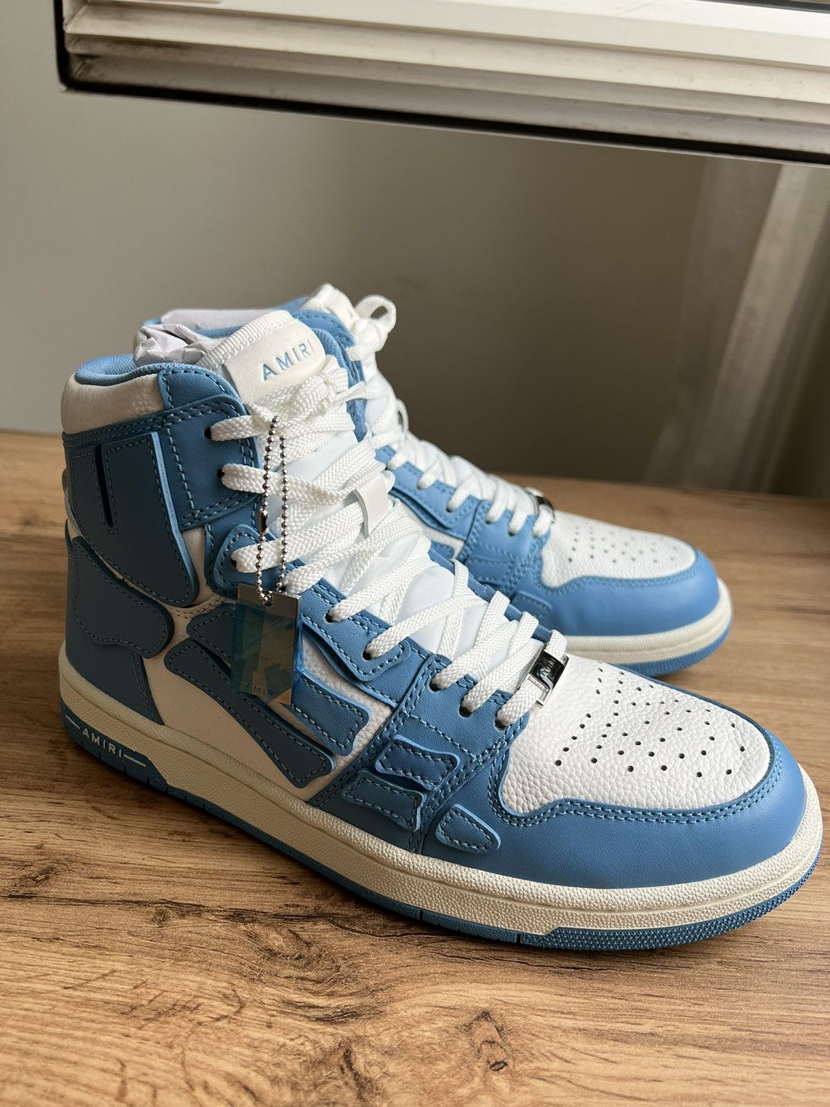 Amiri Amiri SKEL-HI white blue sneaker Size US 8 / EU 41 - 5 Thumbnail