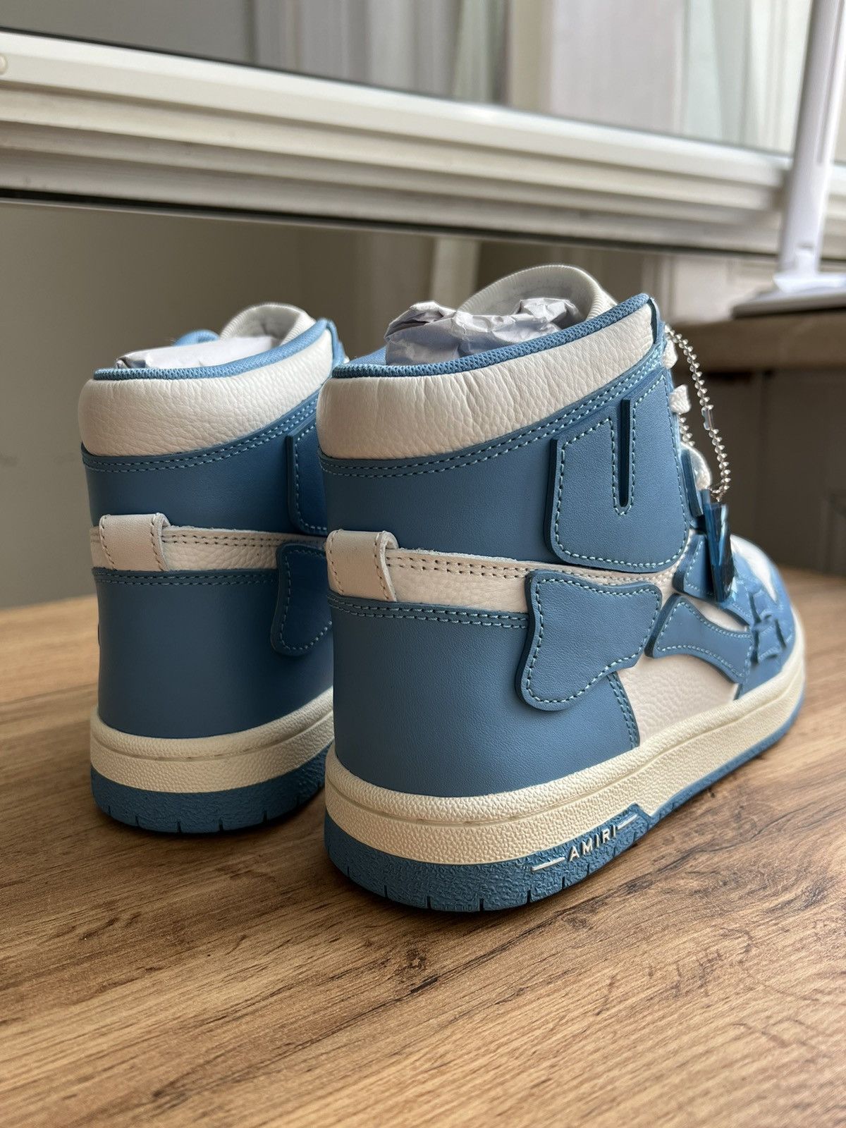Amiri Amiri SKEL-HI white blue sneaker Size US 8 / EU 41 - 6 Thumbnail