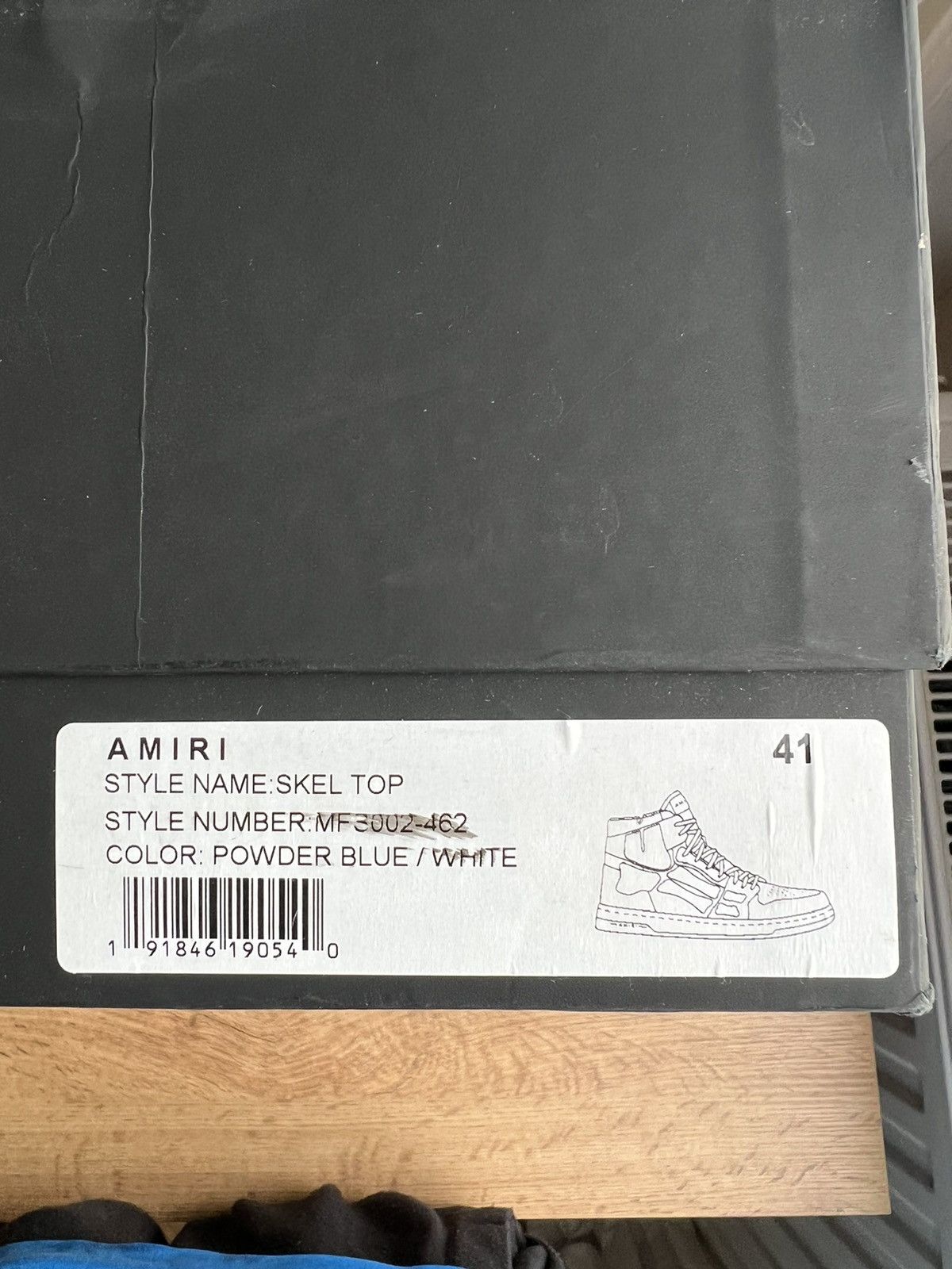Amiri Amiri SKEL-HI white blue sneaker Size US 8 / EU 41 - 10 Thumbnail