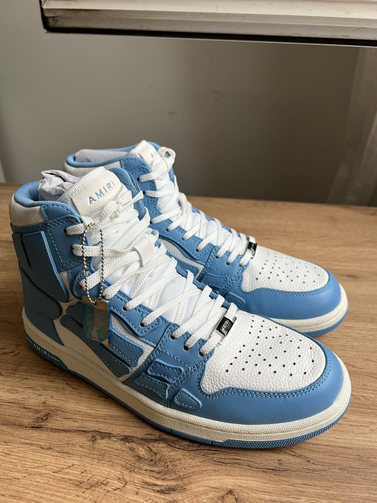 Amiri Amiri SKEL-HI white blue sneaker Size US 8 / EU 41 - 7 Thumbnail