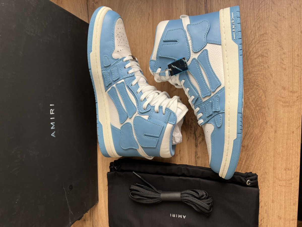 Amiri Amiri SKEL-HI white blue sneaker Size US 8 / EU 41 - 2 Thumbnail