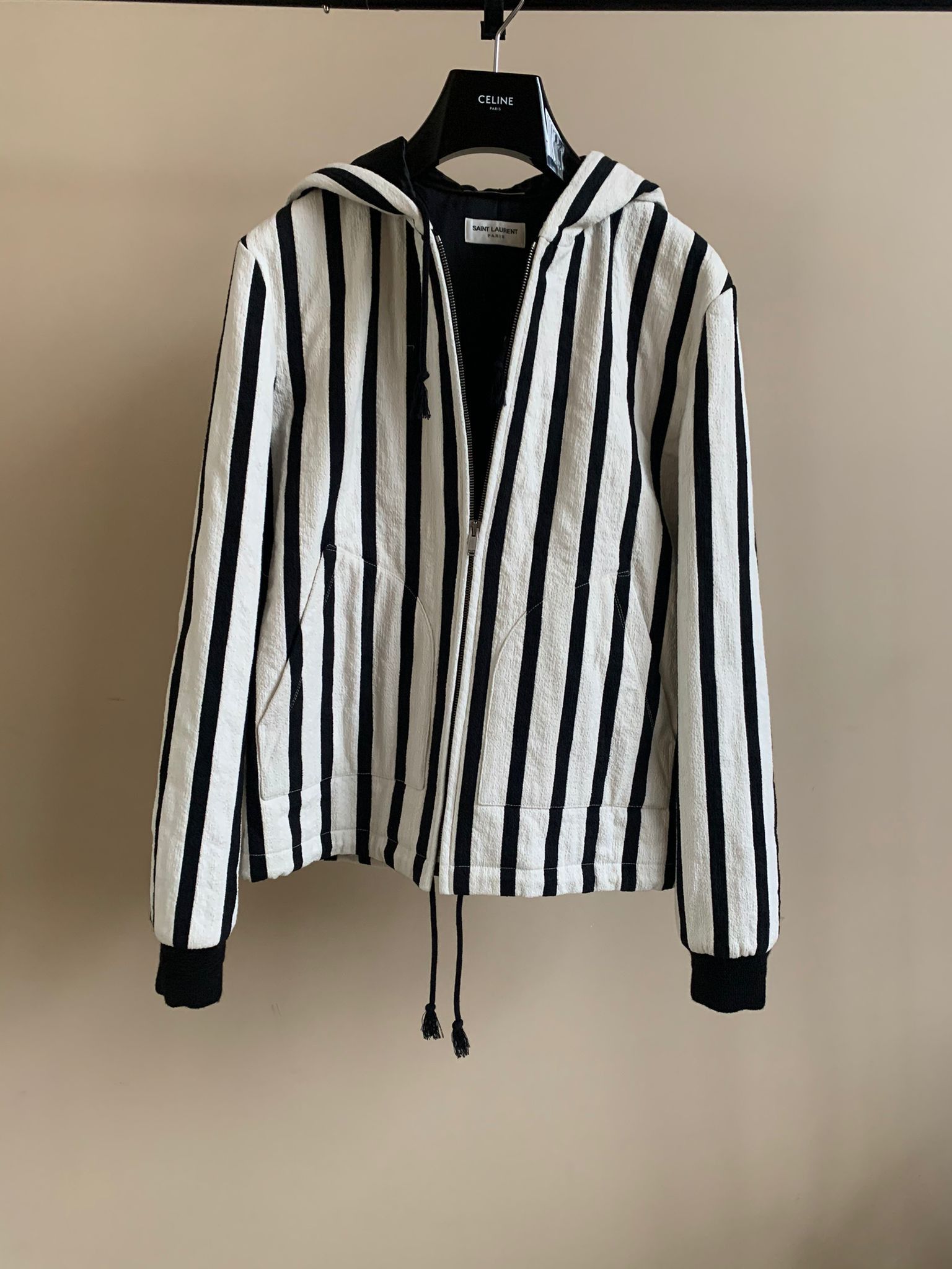 Saint Laurent Paris Teddy Baha Jacket in Boucle Rayure Size US M / EU 48-50 / 2 - 1 Thumbnail