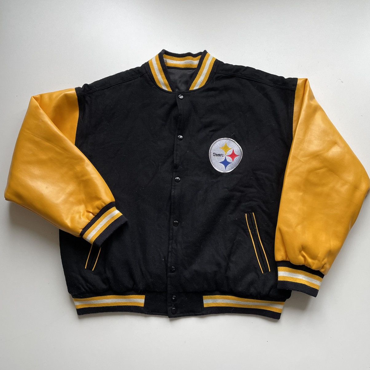 image of Vintage Y2K Pittsburgh Steelers Nfl Jacket Black/yellow Xl, Men's