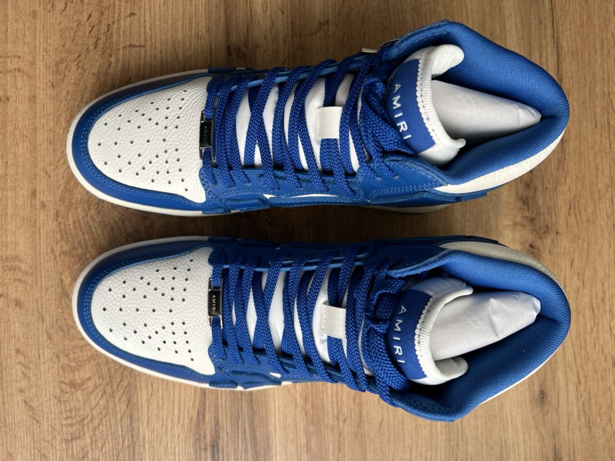 Amiri AMIRI WHITE/ BLUE SKEL HI SNEAKER Size US 7 / EU 40 - 4 Thumbnail