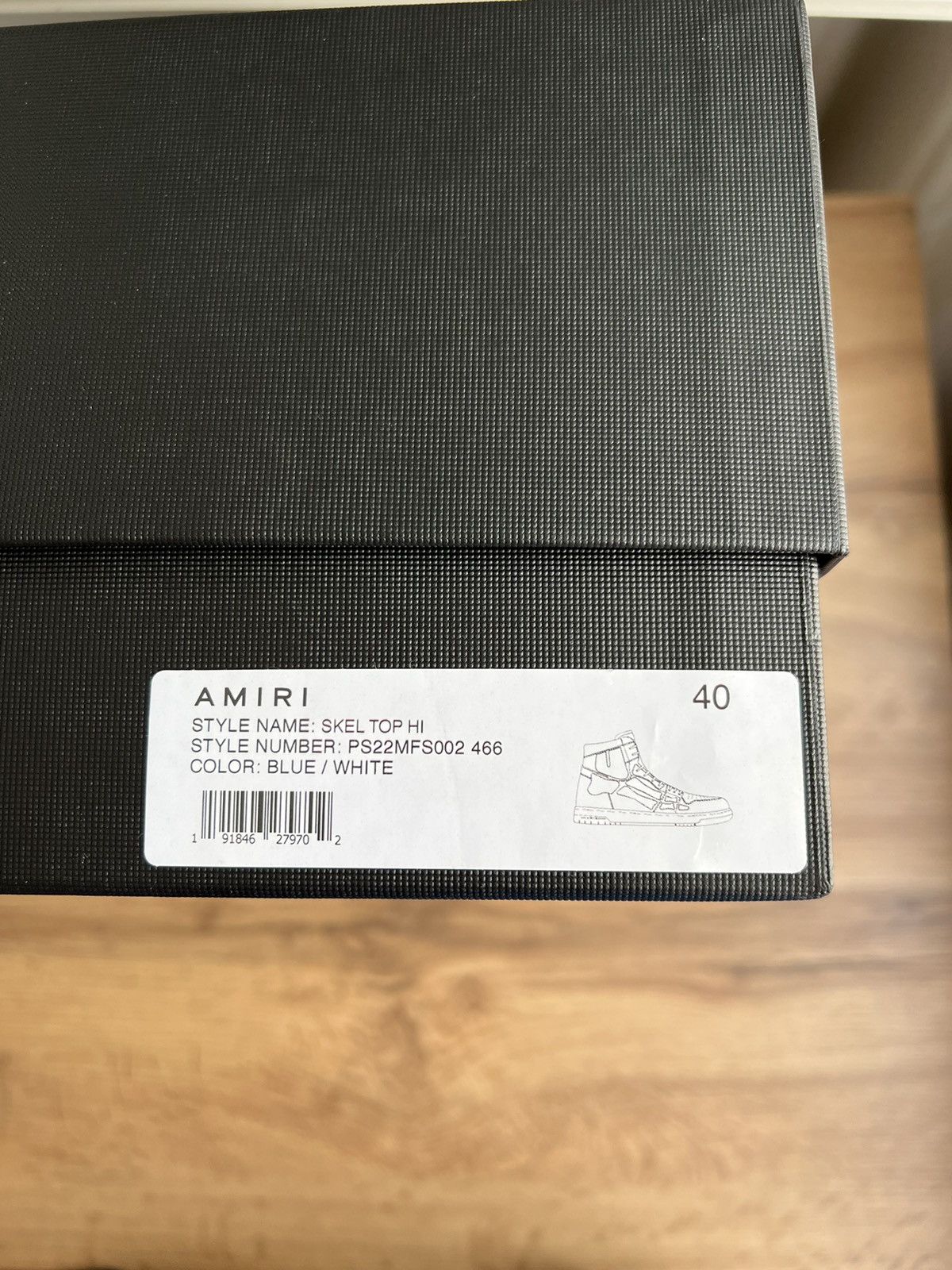Amiri AMIRI WHITE/ BLUE SKEL HI SNEAKER Size US 7 / EU 40 - 12 Thumbnail