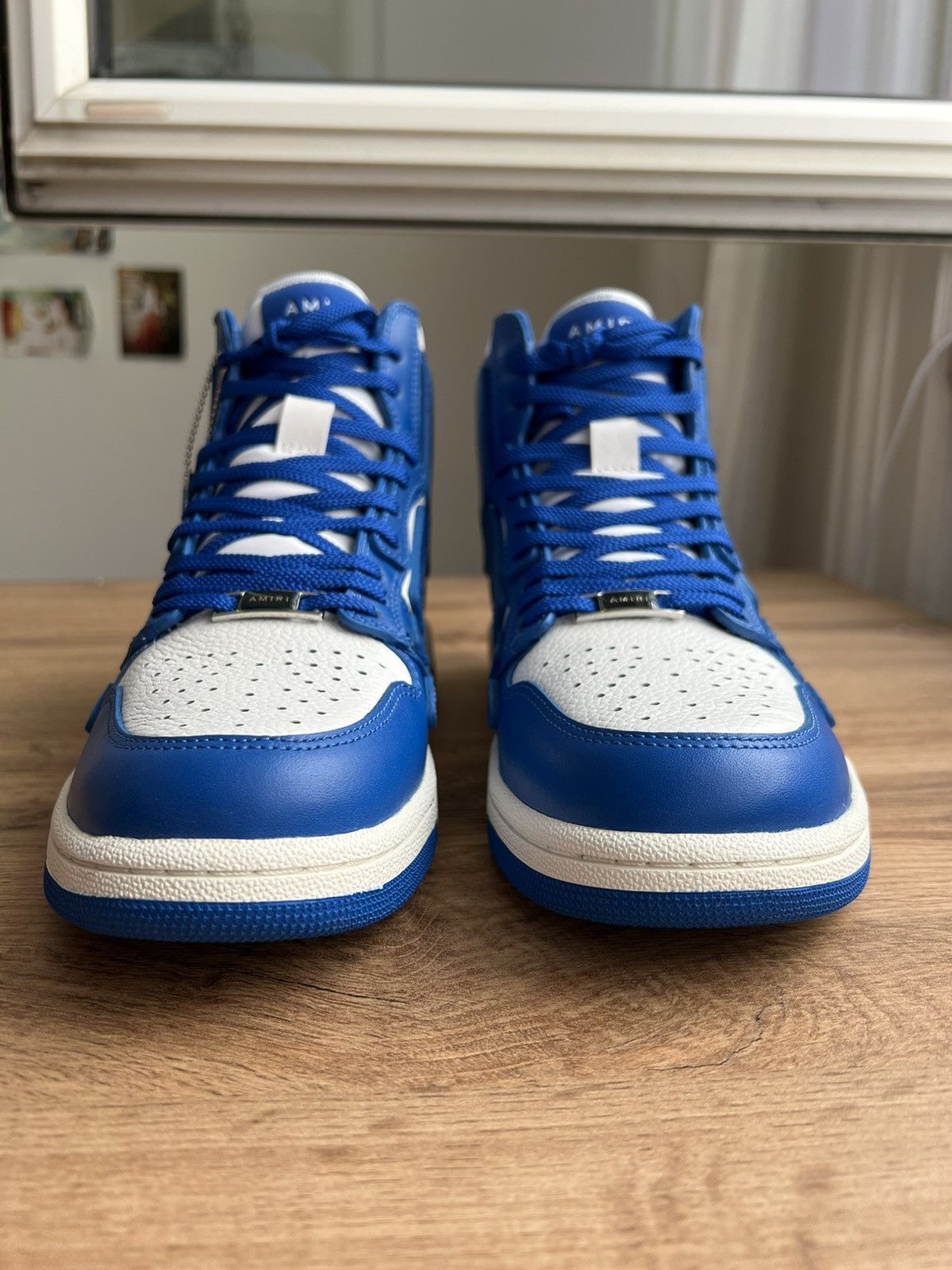 Amiri AMIRI WHITE/ BLUE SKEL HI SNEAKER Size US 7 / EU 40 - 5 Thumbnail