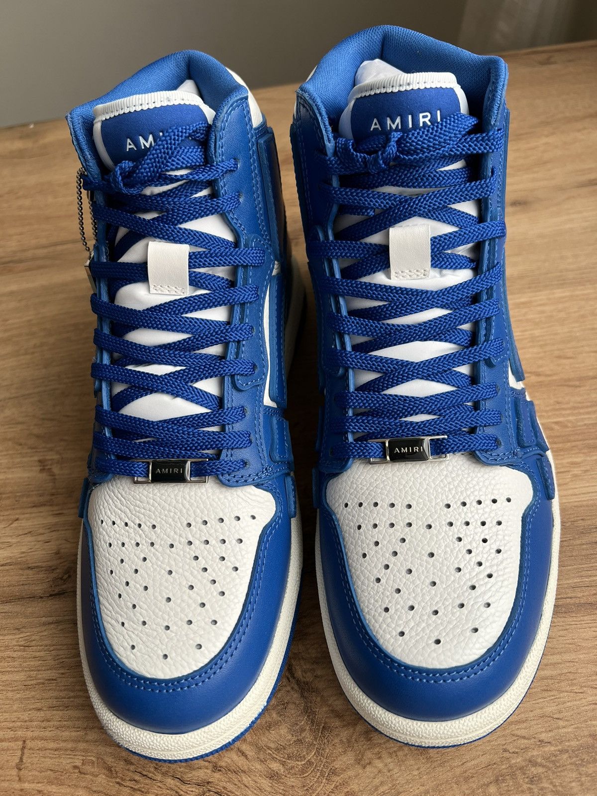 Amiri AMIRI WHITE/ BLUE SKEL HI SNEAKER Size US 7 / EU 40 - 9 Thumbnail