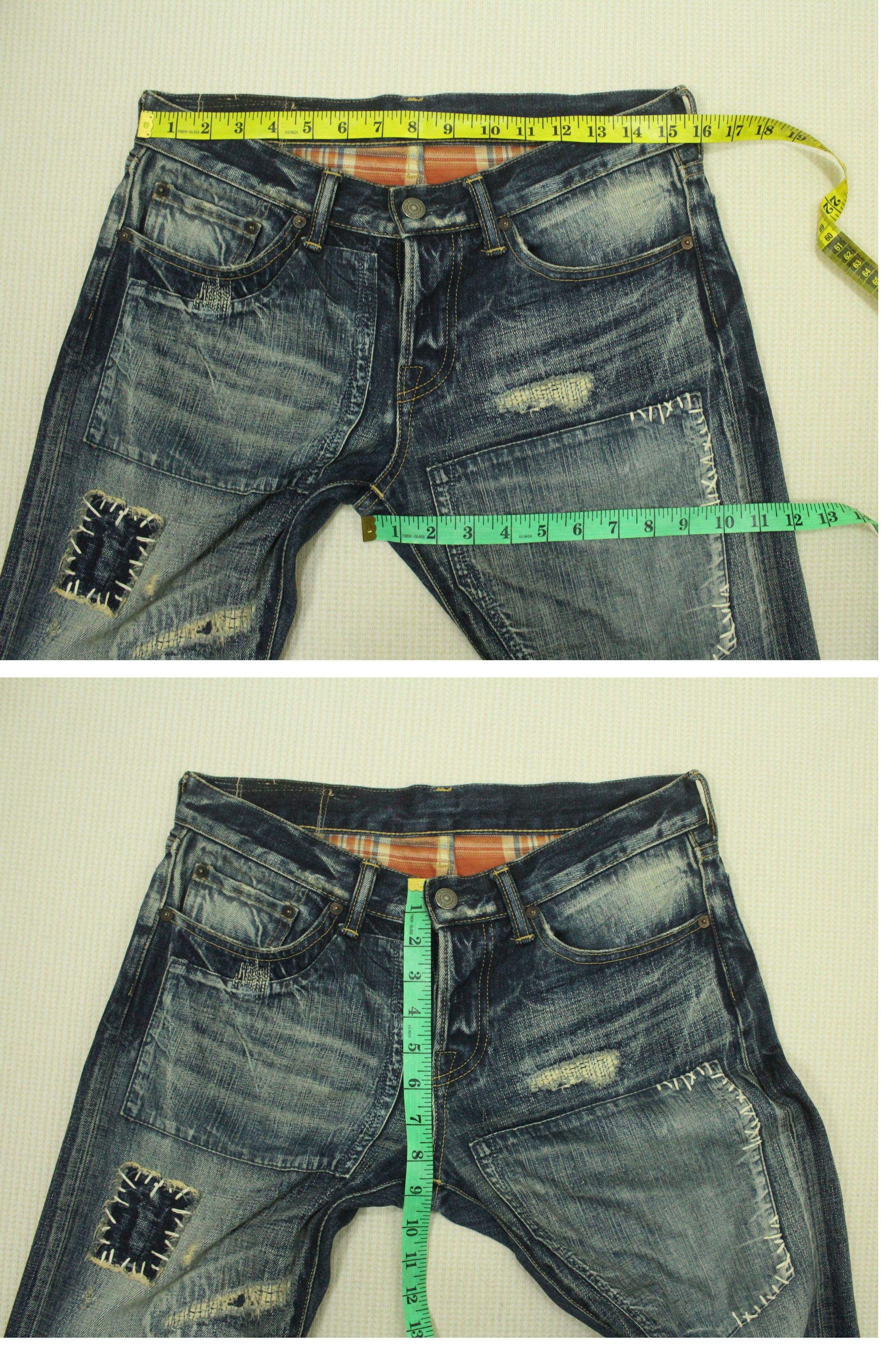 Eternal ETERNAL Denim SASHIKO BORO Patchwork Low Rise Size US 30 / EU 46 - 15 Thumbnail