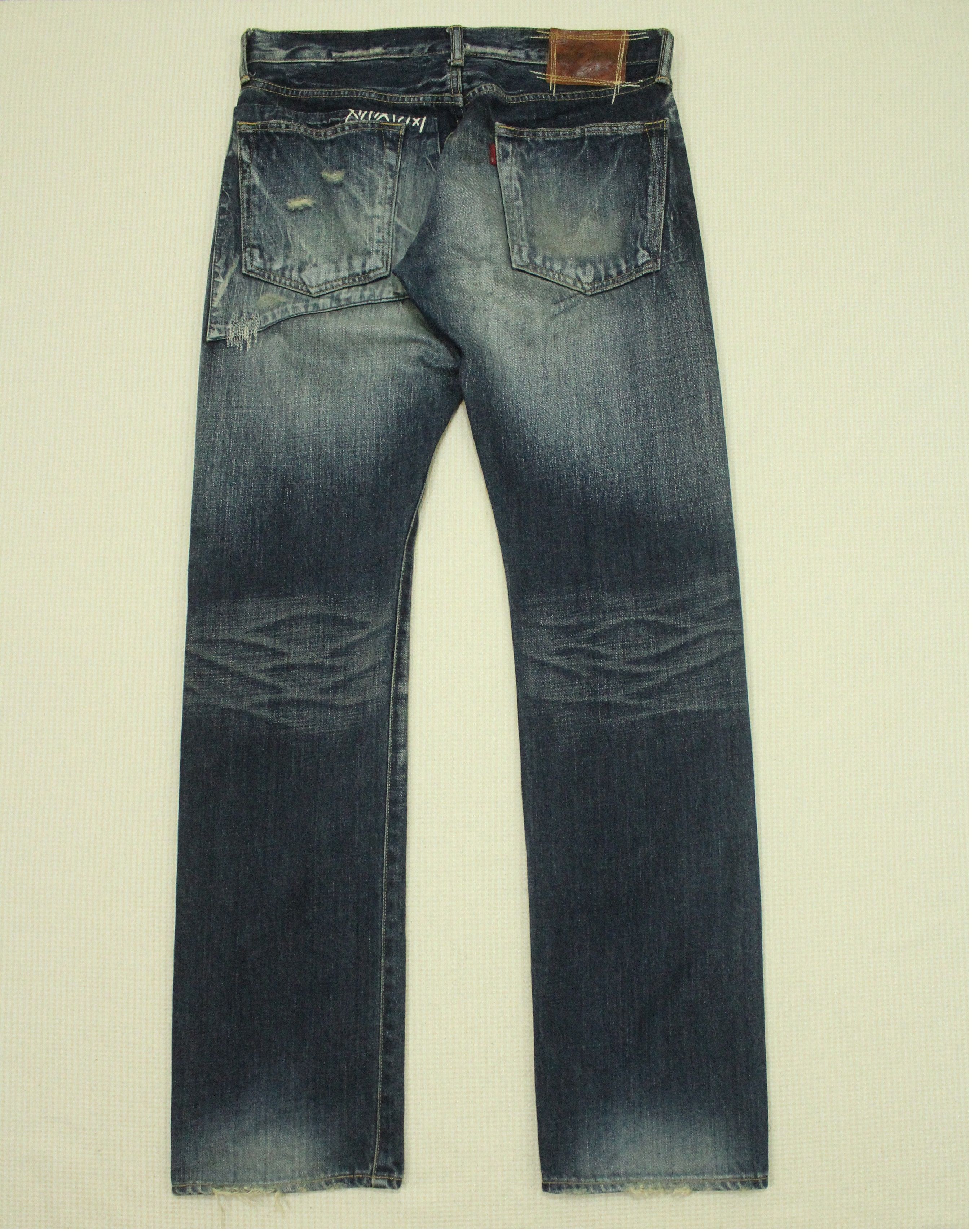 Eternal ETERNAL Denim SASHIKO BORO Patchwork Low Rise Size US 30 / EU 46 - 9 Thumbnail