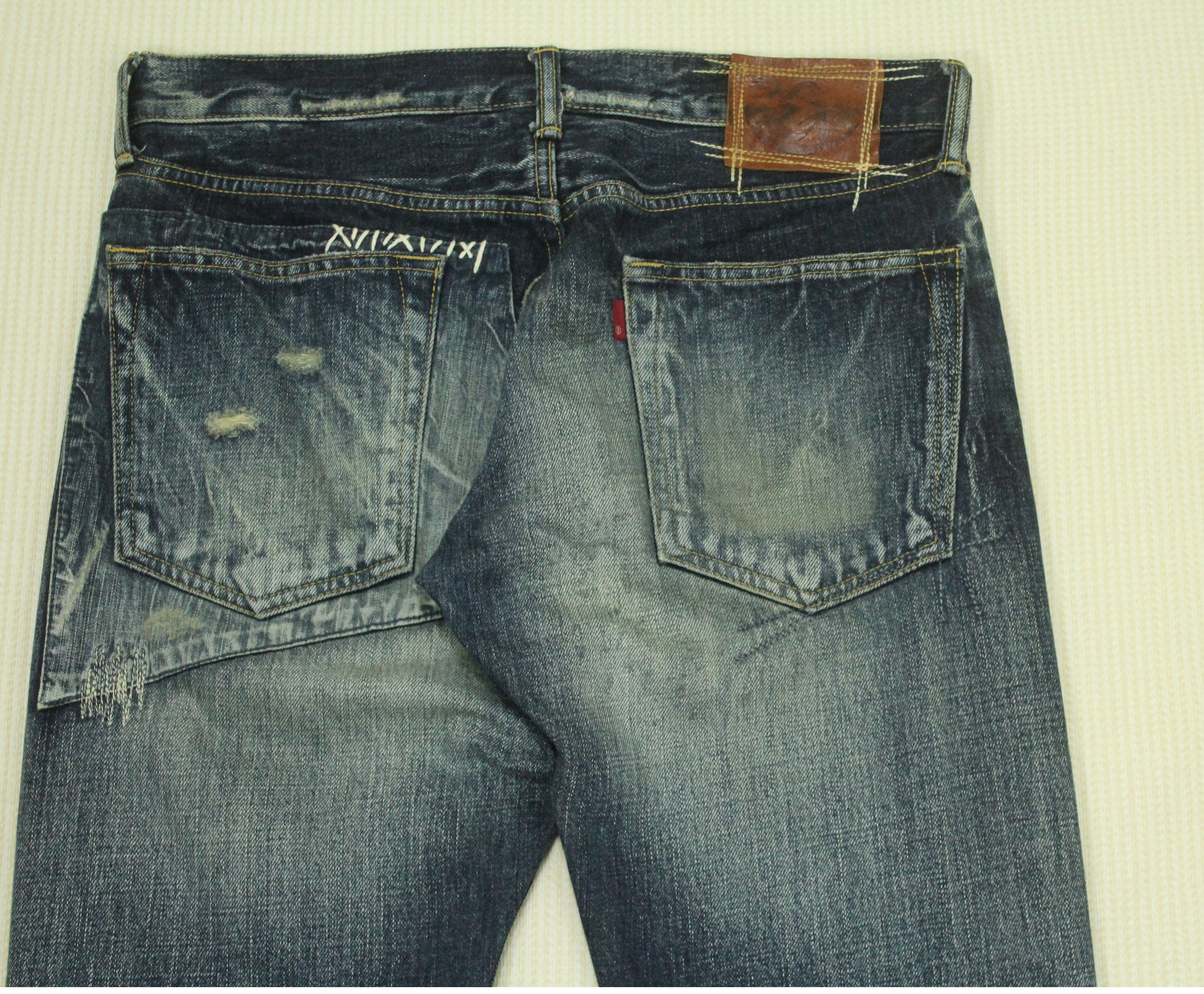 Eternal ETERNAL Denim SASHIKO BORO Patchwork Low Rise Size US 30 / EU 46 - 10 Thumbnail
