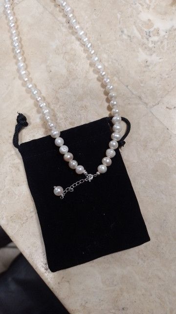 Handmade × Jewelry Natural Freshwater Pearl Chokers Necklace Size ONE SIZE - 3 Thumbnail